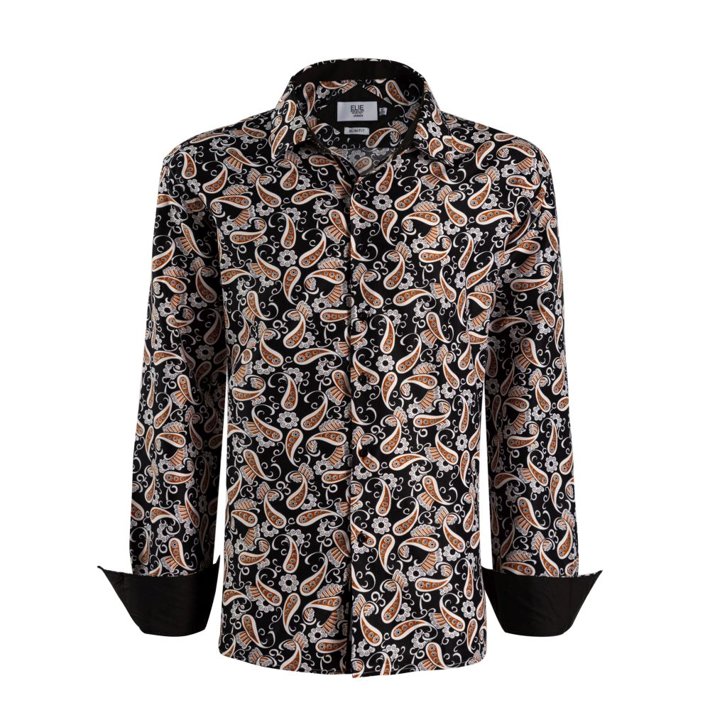 Elie Balleh Slim Fit Mens Paisley Sport Button-Down Shirt