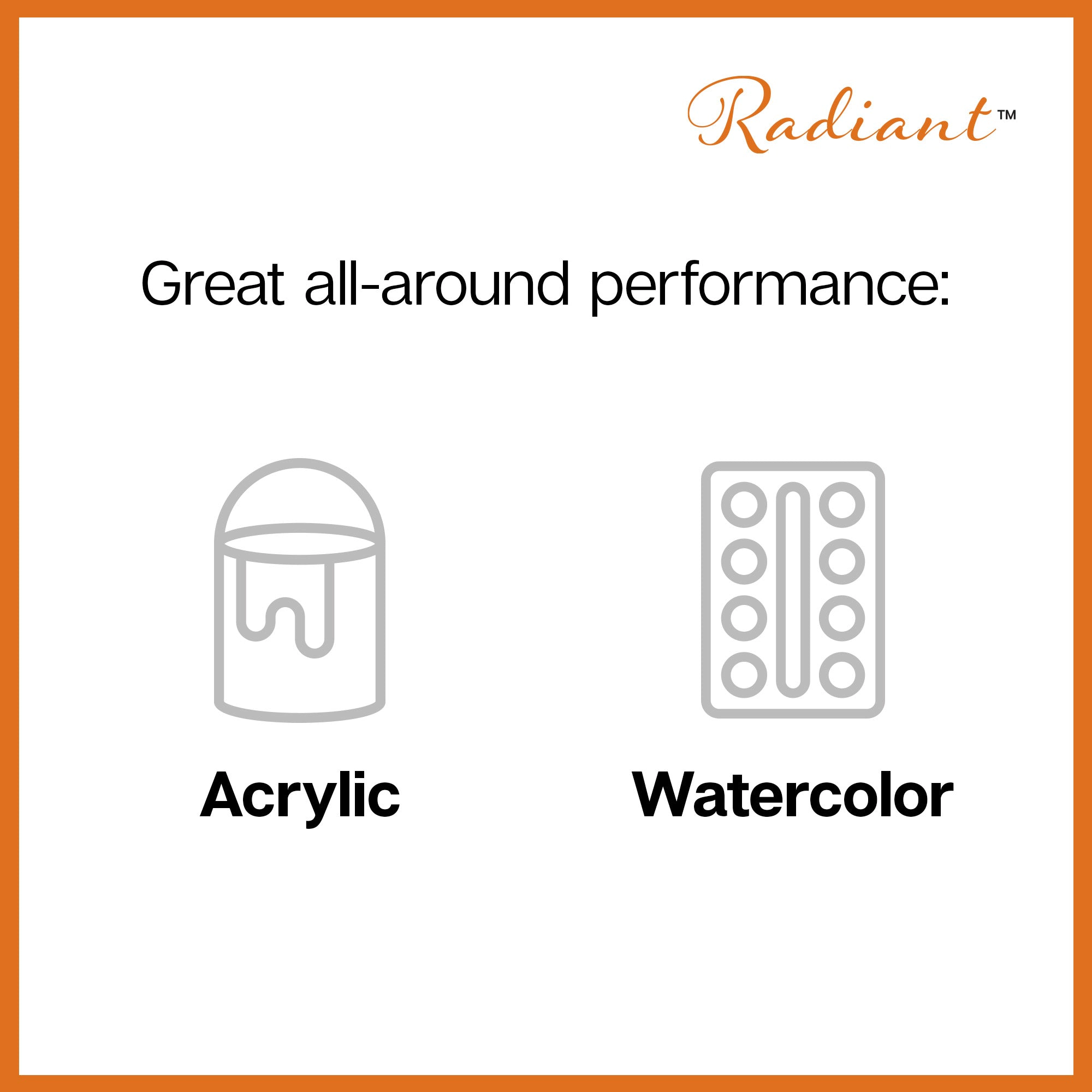KINGART Radiant™ 6550 Square Wash Brush Set - 3 Pc