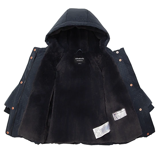 Rokka&Rolla Toddler Girls Faux Fur Mid-Length Puffer Coat