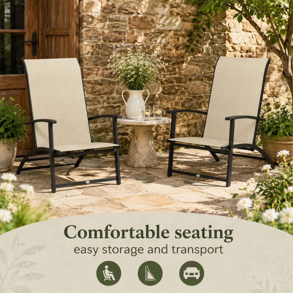 WOW PIONEER Breathable Mesh Patio Chair