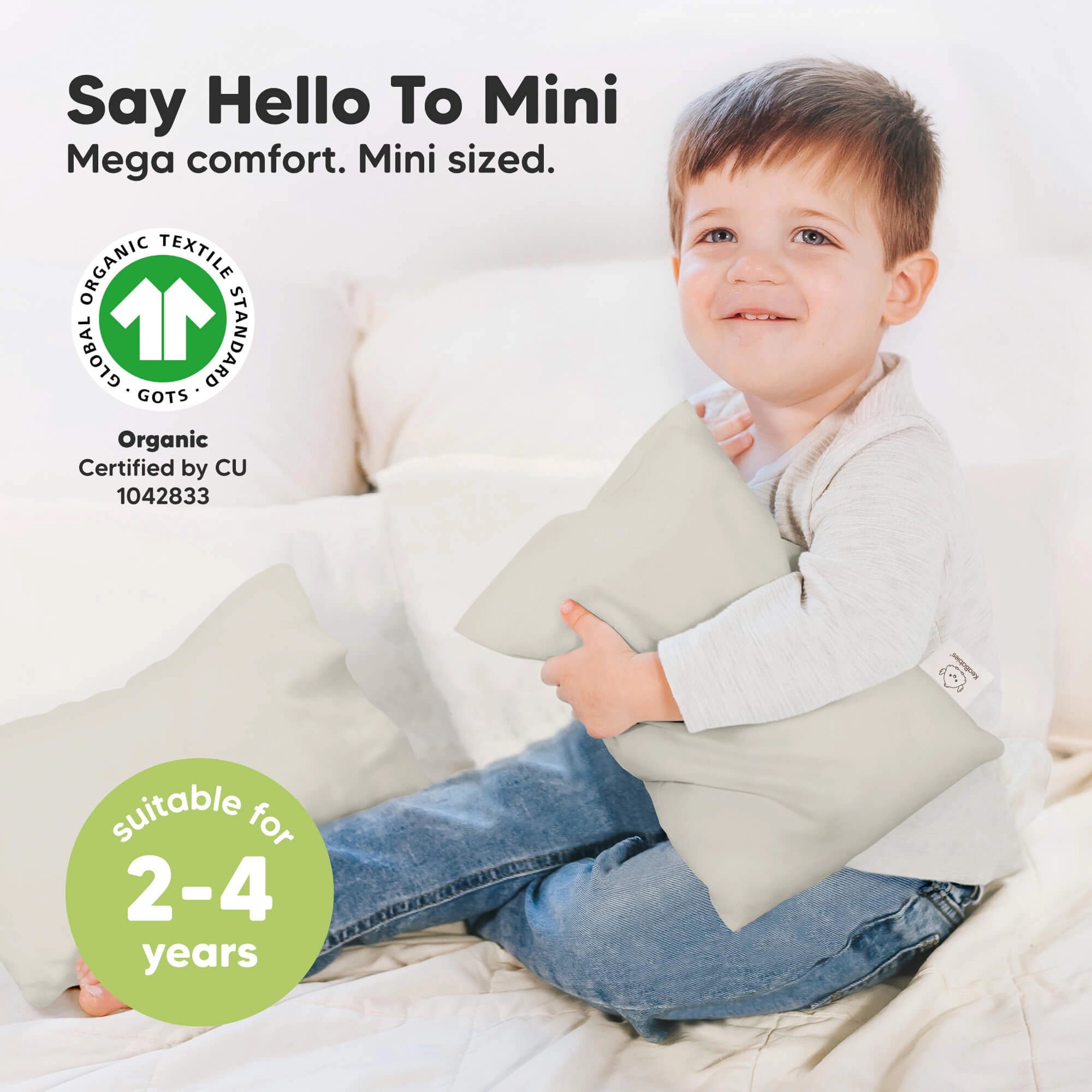 KeaBabies Mini Toddler Pillow With Pillowcase