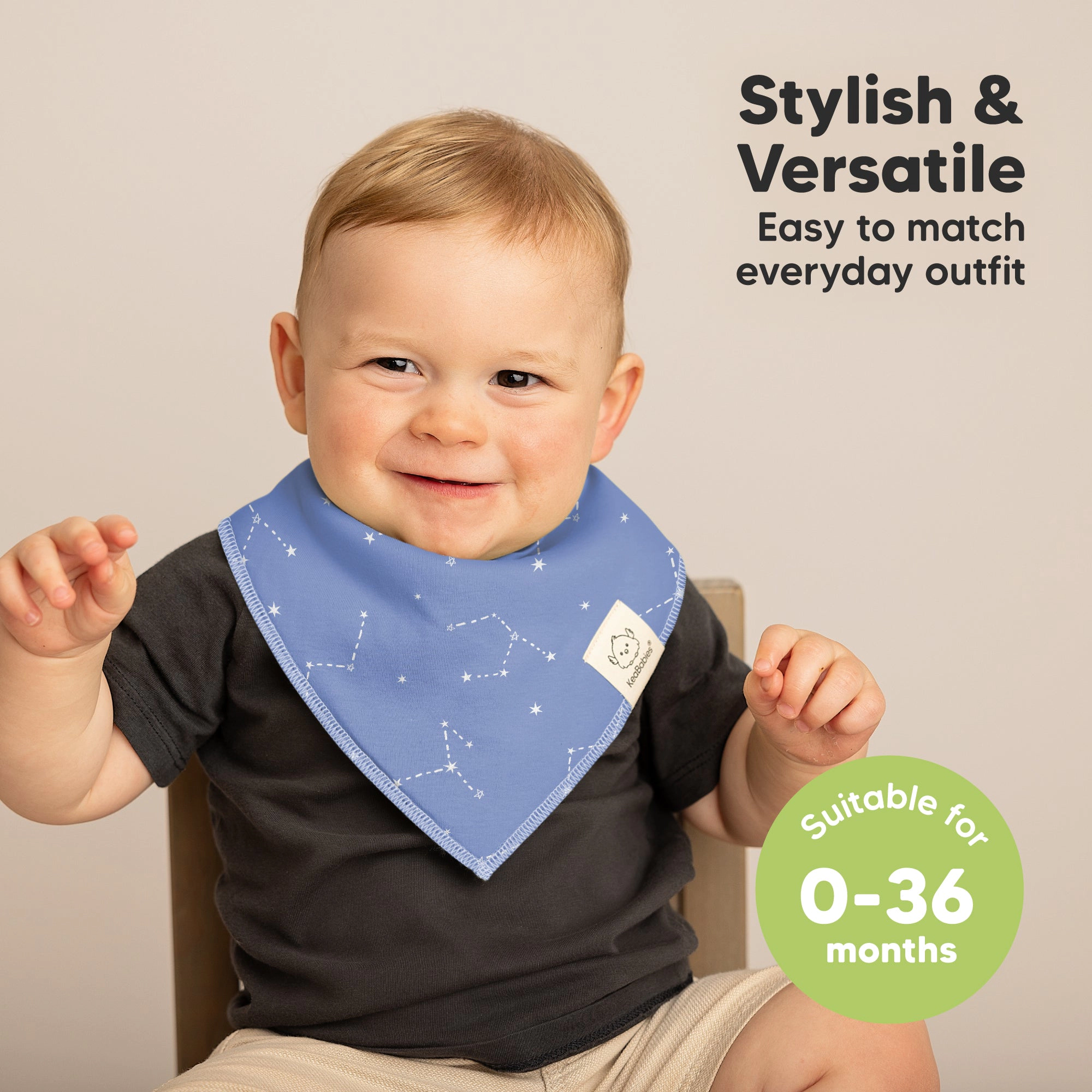 KeaBabies 10-Pack Organic Bandana Bibs