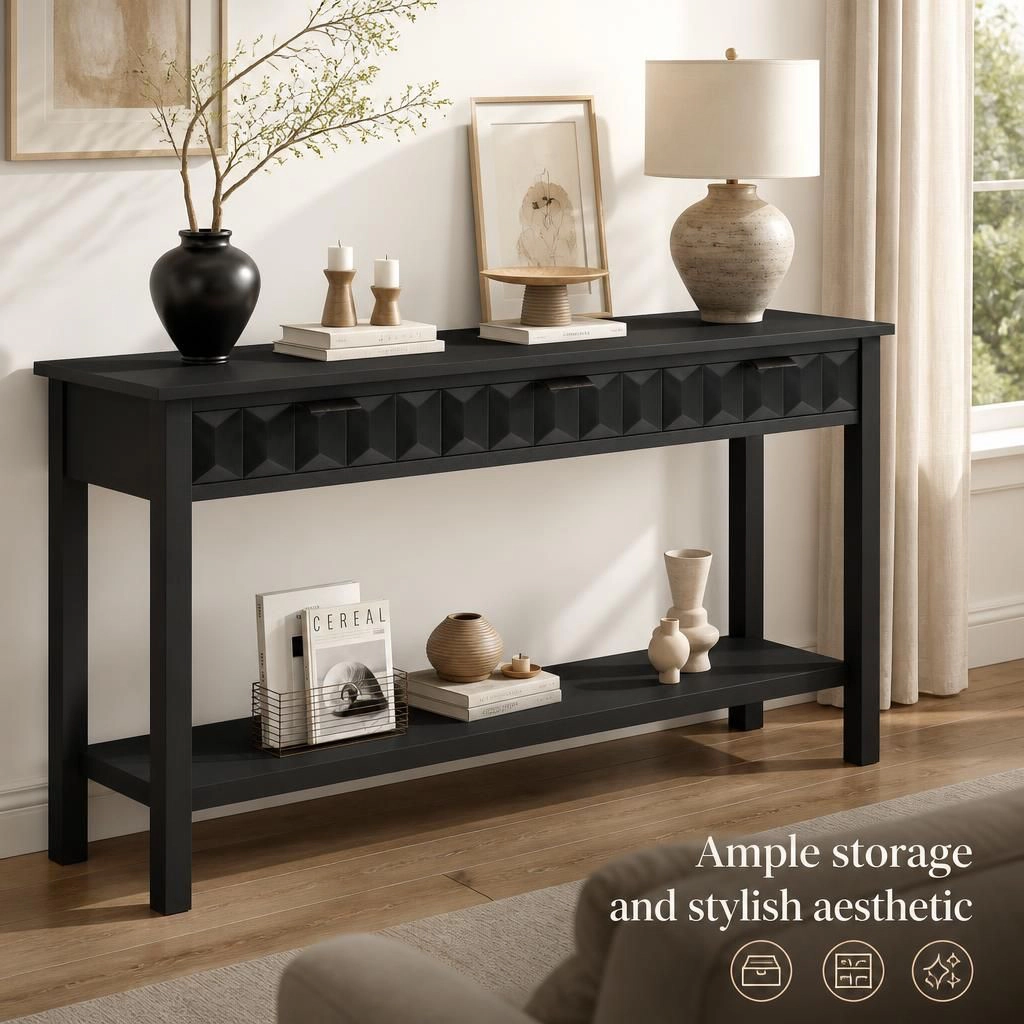 GOODSILO Long Narrow Entryway Console Table Modern Side
