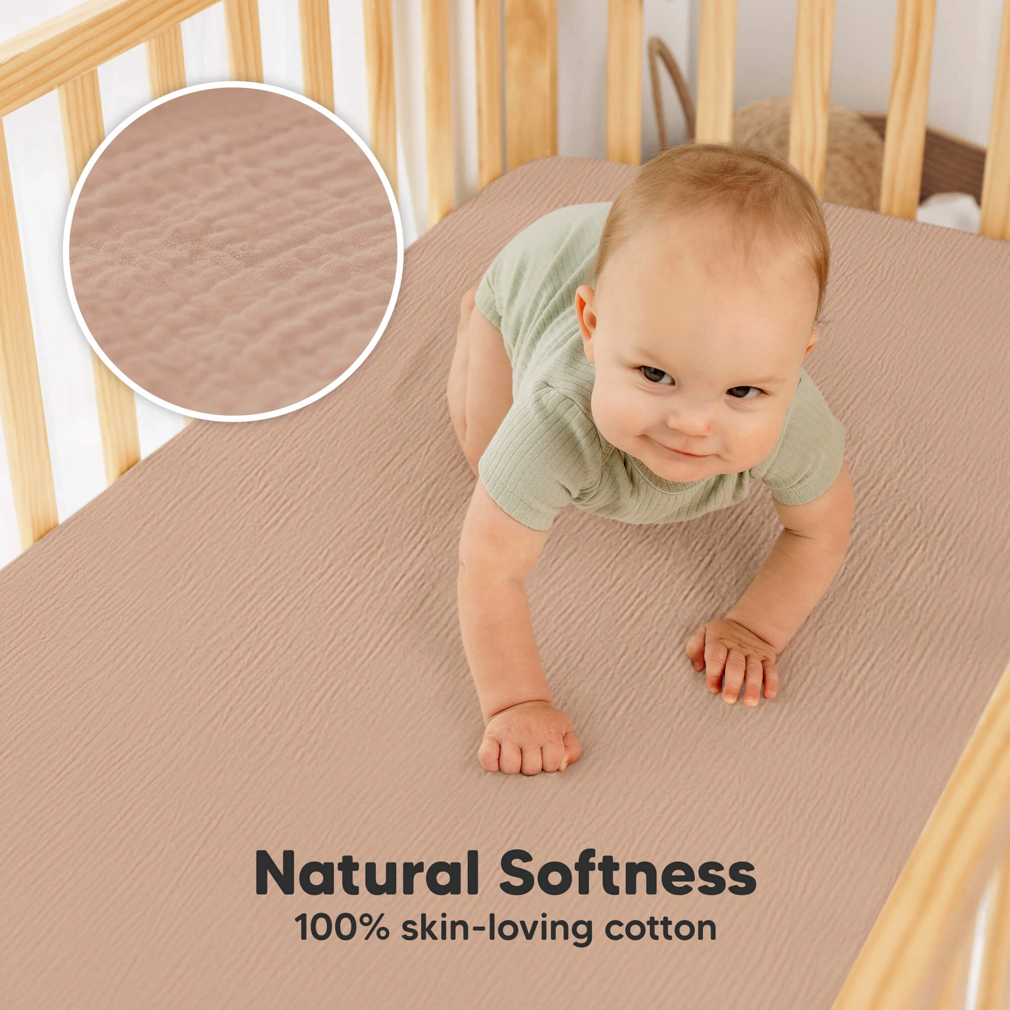 KeaBabies 2-Pack Lyra Muslin Crib Sheets