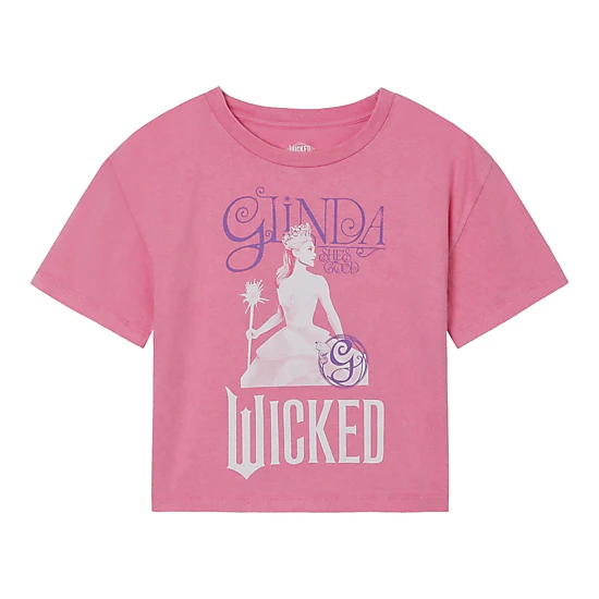 Wicked Girls' Cropped Drop Shoulder T-Shirt