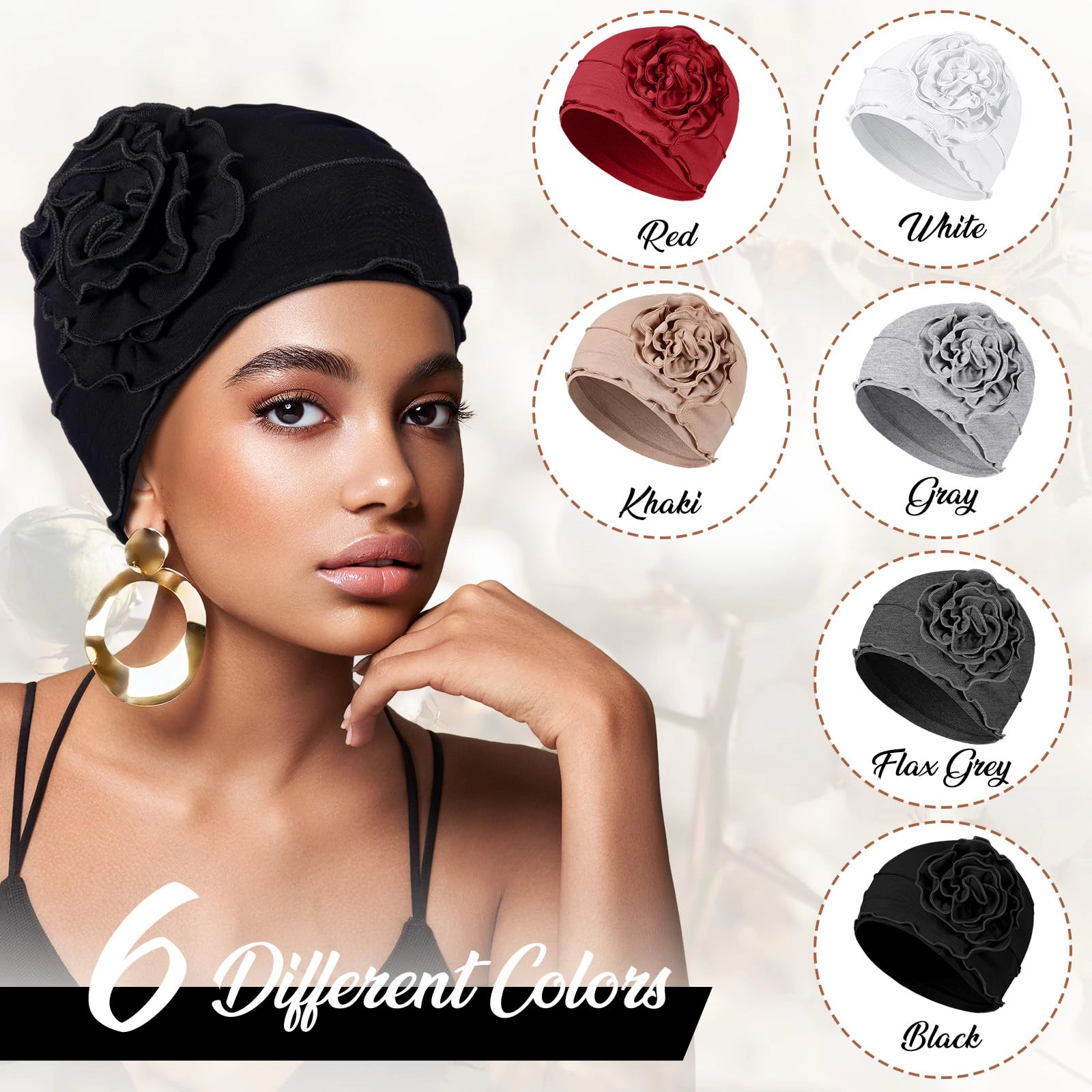 PIGFDK 6ton Chemo Headwear For Women Turban Beanie