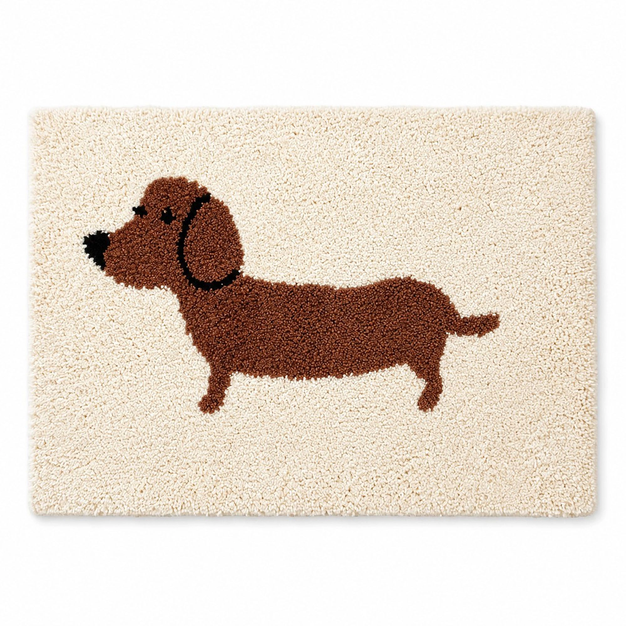 Alilang Unisex Dachshund Dog Bath Mat Nonslip Accent Rug 15.7 x 23.6 Inches