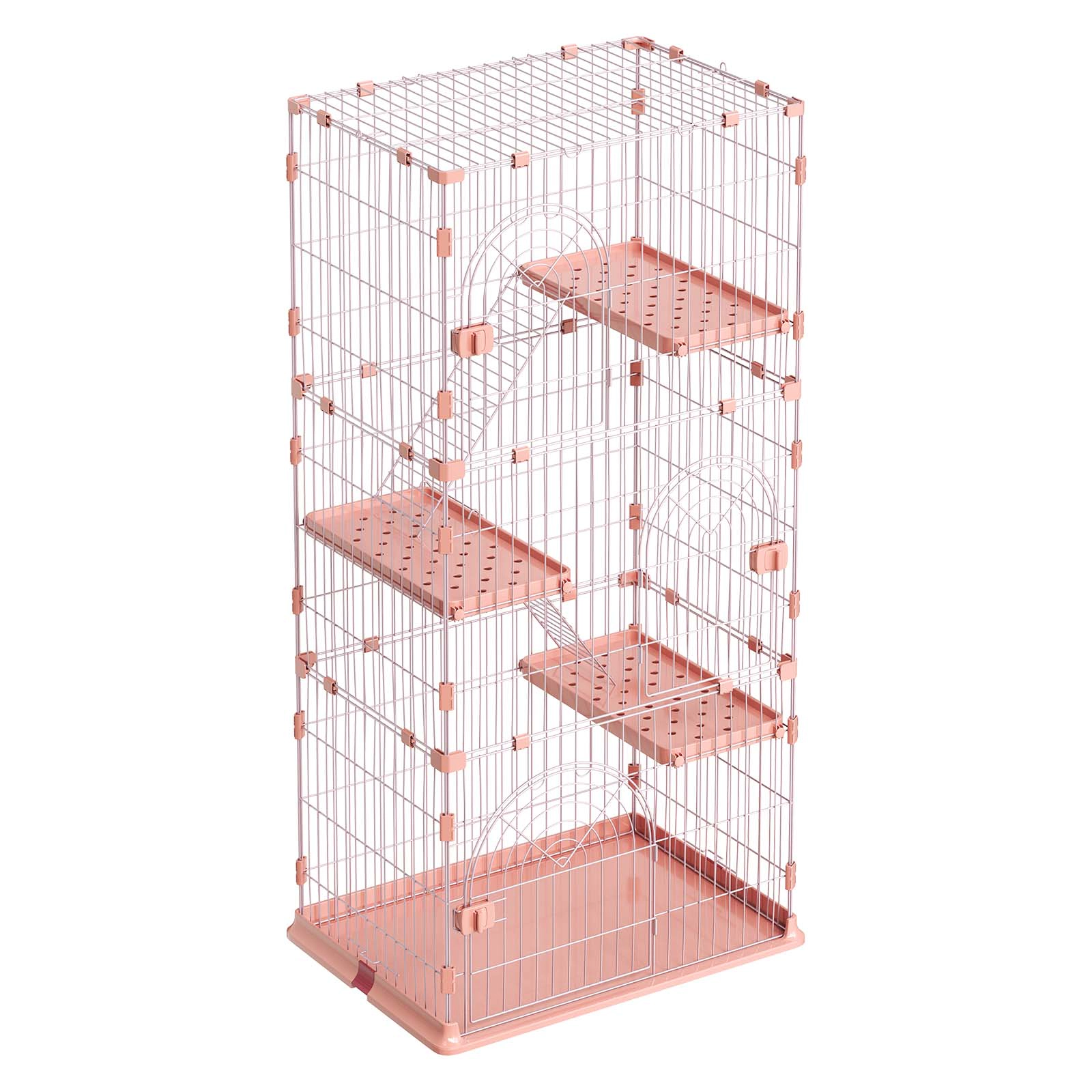 HONGGE Cat Cage Large DIY Cat Playpen Indoor Enclosure Detachable Metal Wire Kennel Crate with Exercise Place for Cats