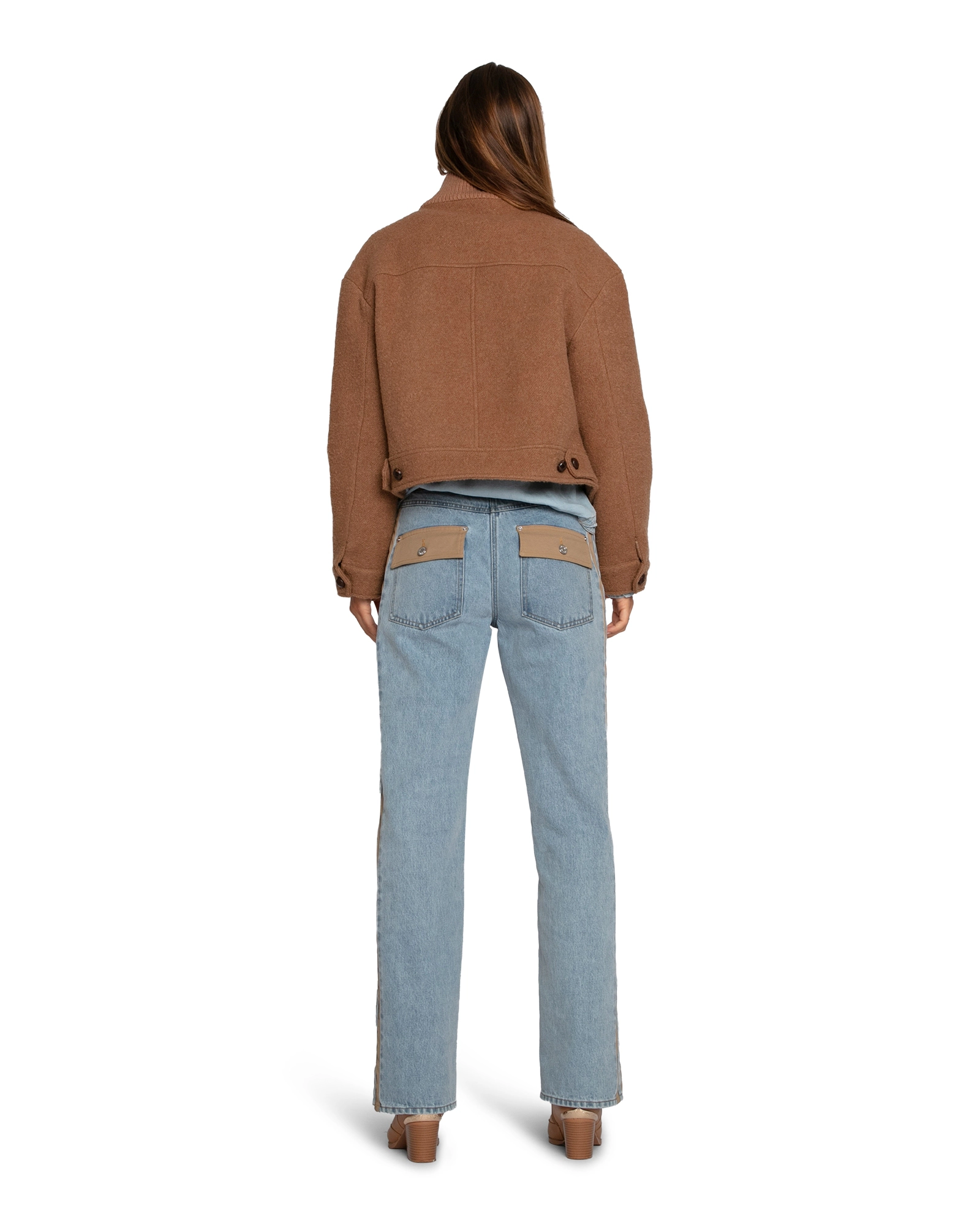 Belle & Bloom Rebel Mid Rise Side Stripe Denim Jeans