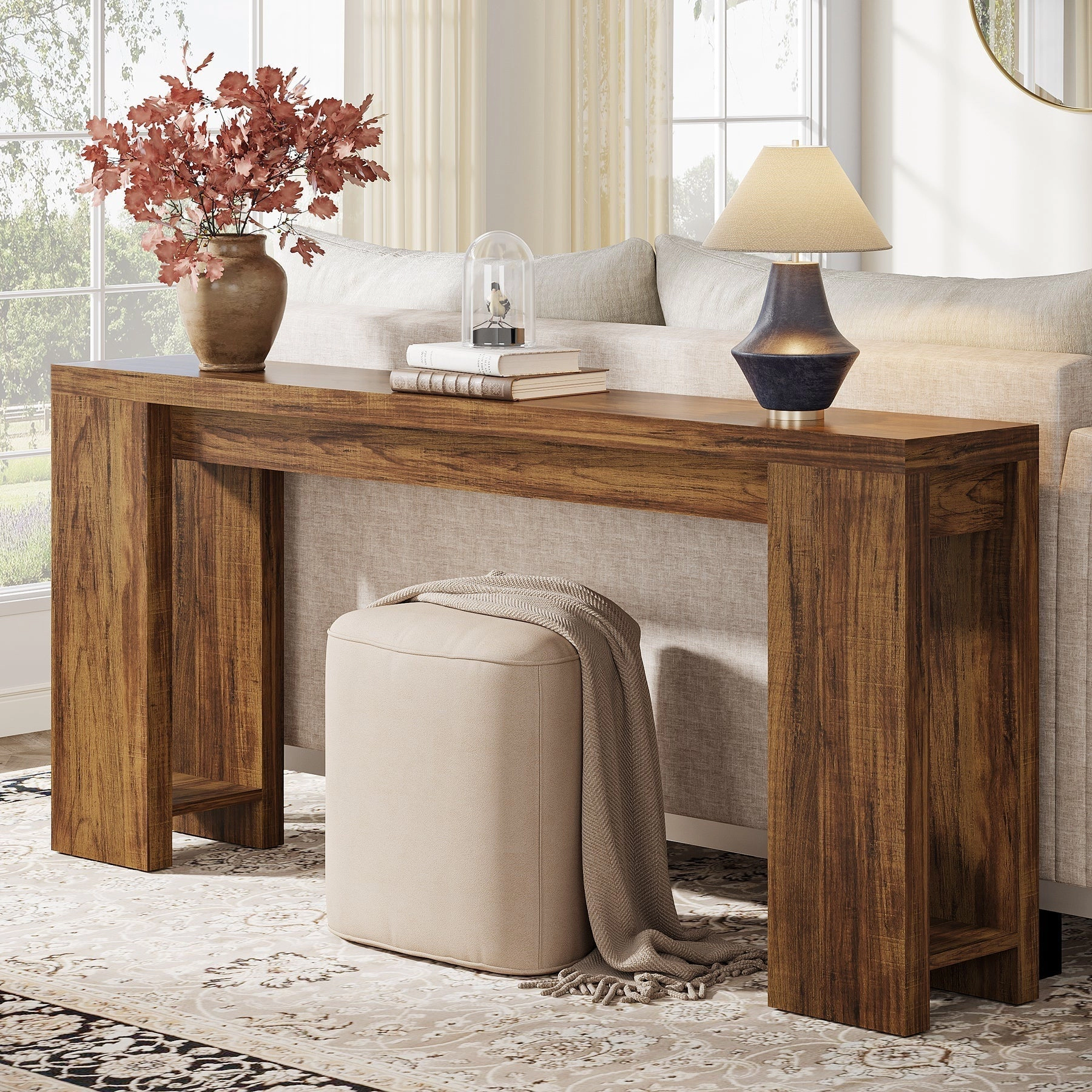 Tribesigns 70.9" Wood Console Table, Farmhouse Sofa Table Entryway Table
