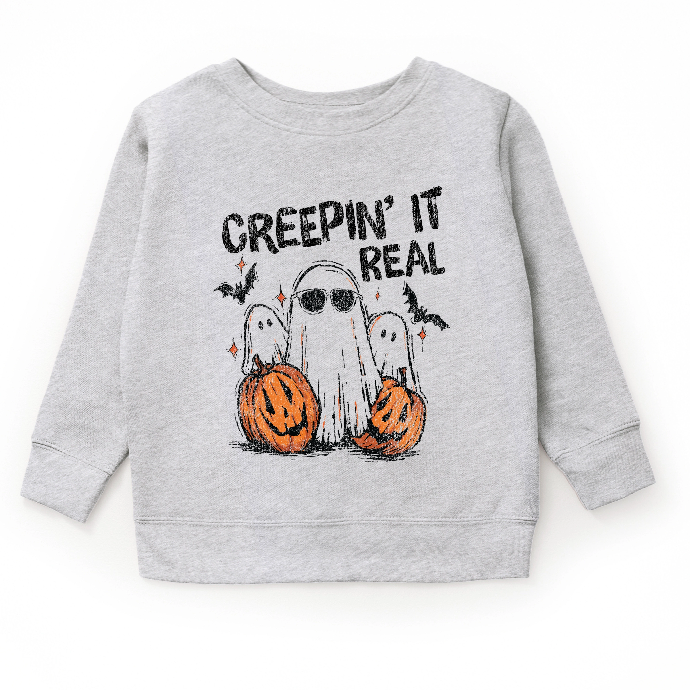 The Juniper Shop - Youth Graphic Sweatshirt Creepin it Real Ghosts
