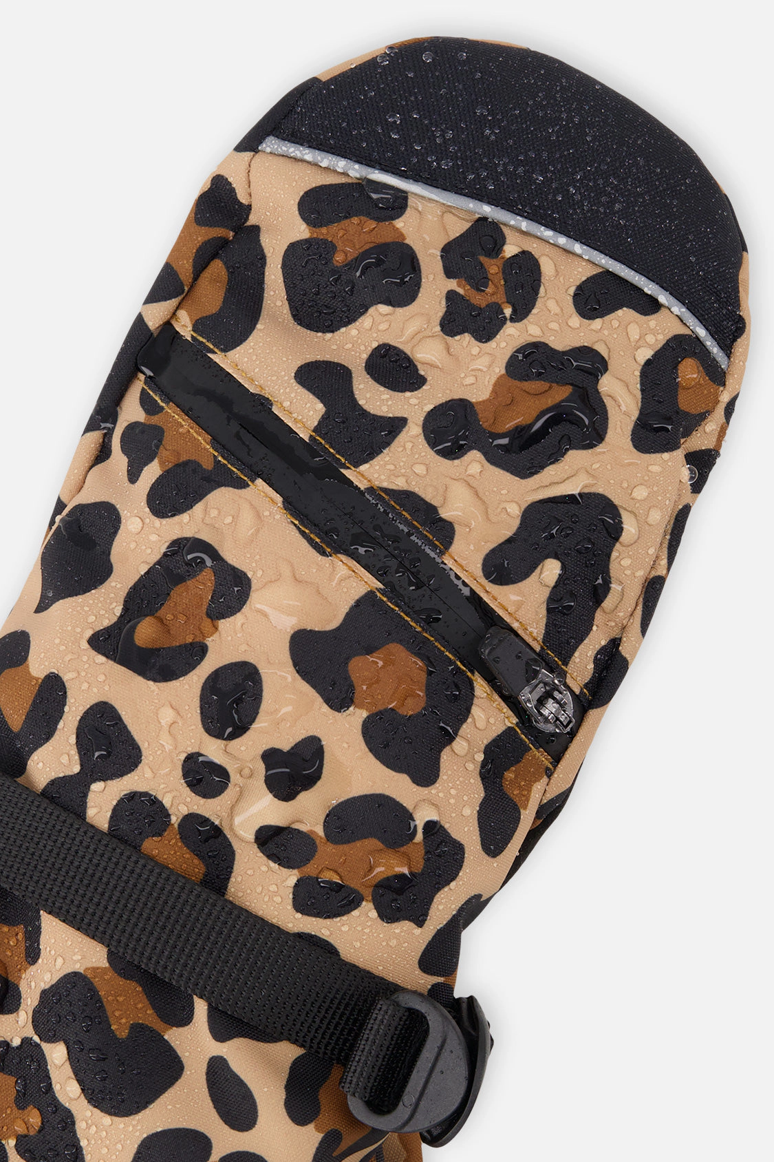 Deux par Deux Boys Teknik Leopard Print Cordura-Reinforced Winter Mittens