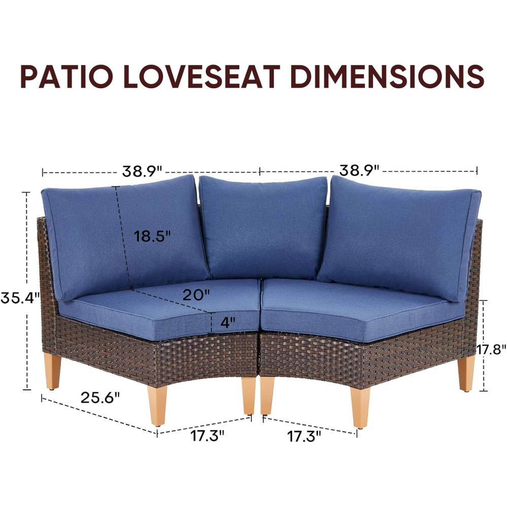 Radiant Essence Unisex Modular Wicker Patio Sofa
