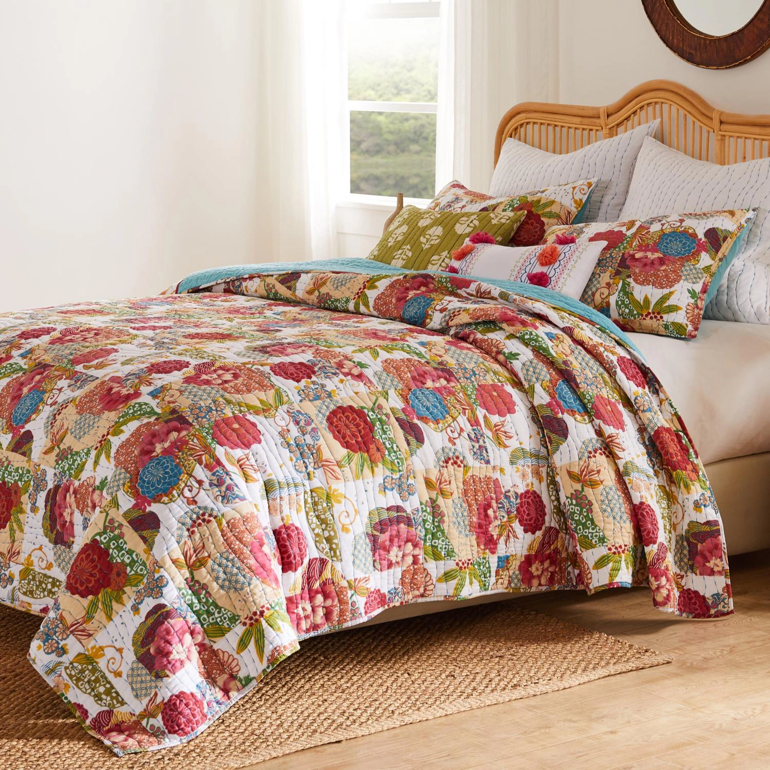 Greenland Home Fashions Jewel Luxurious Modern Design 2 Piece s Quilt Set