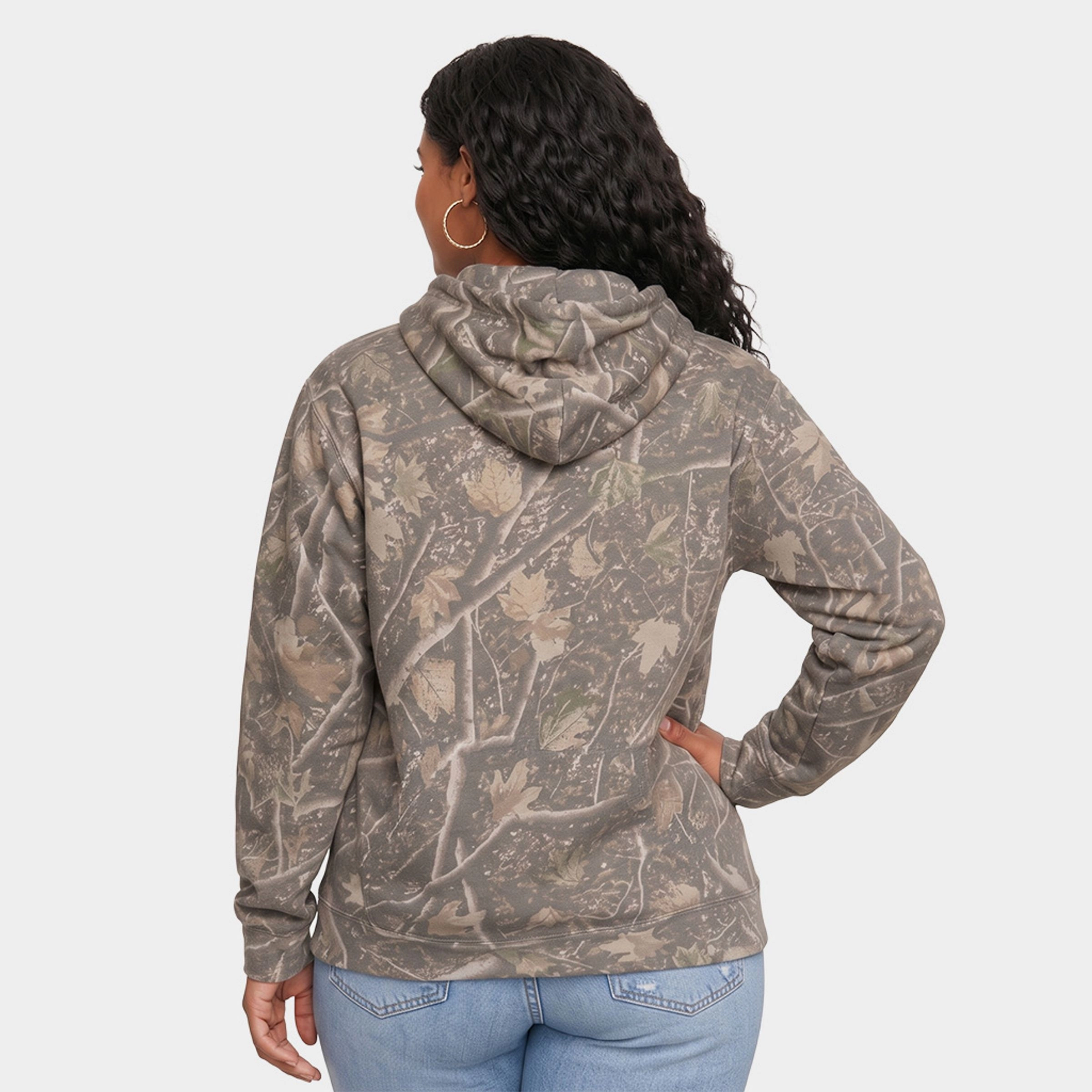 Simply Sage Market - Women's Camo Hoodie Pumpkin Season Varsity Cream