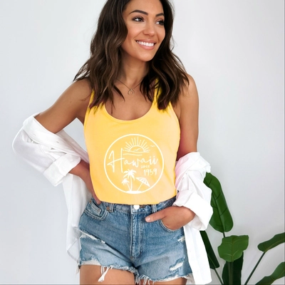 Simply Sage Market - Hawaii Since 1959 Women's Graphic Racerback Tank Top