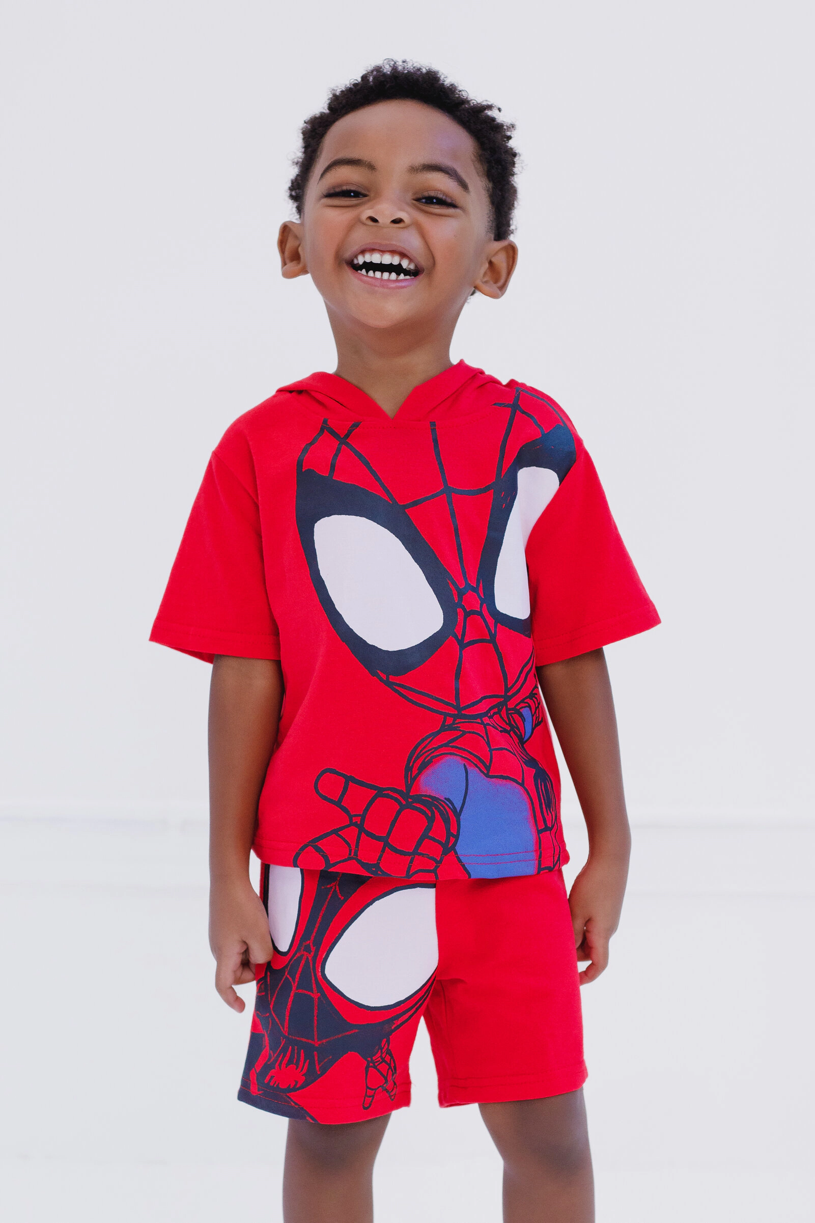 Marvel Spidey and His Amazing Friends Boys' Hooded T-Shirt Shorts Set