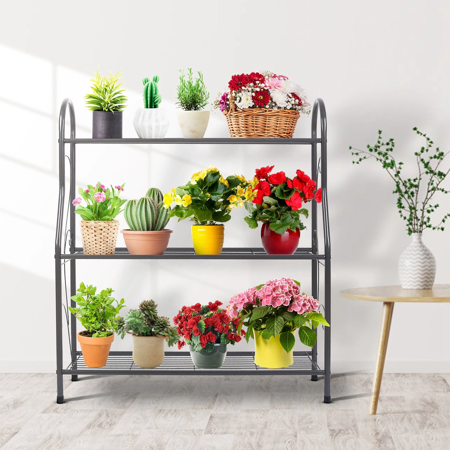 GBruno 3-Tier Metal Plant Stand Shelf Rack