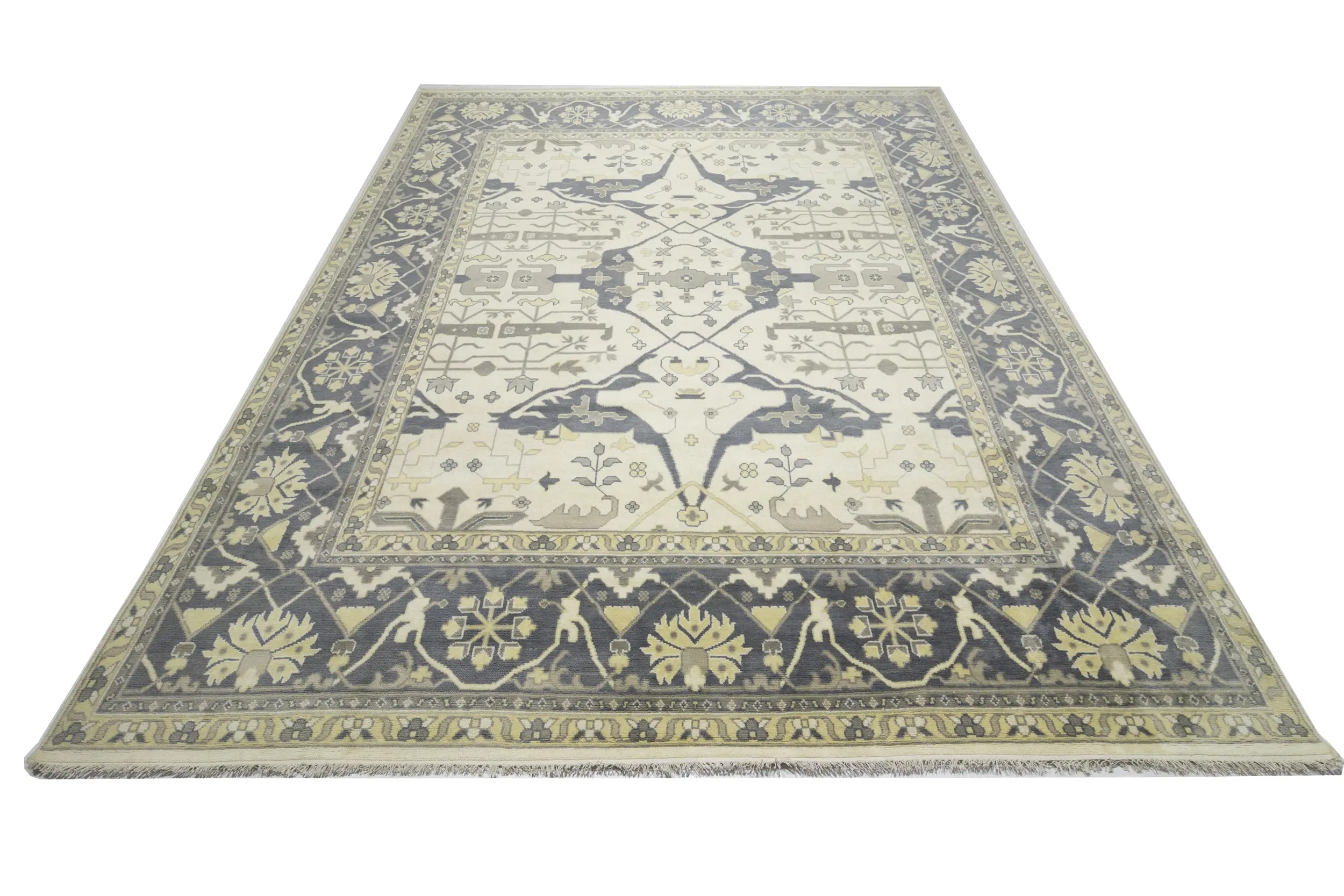 Magic Rugs Cream Floral 12X15 Oushak Oriental Rug
