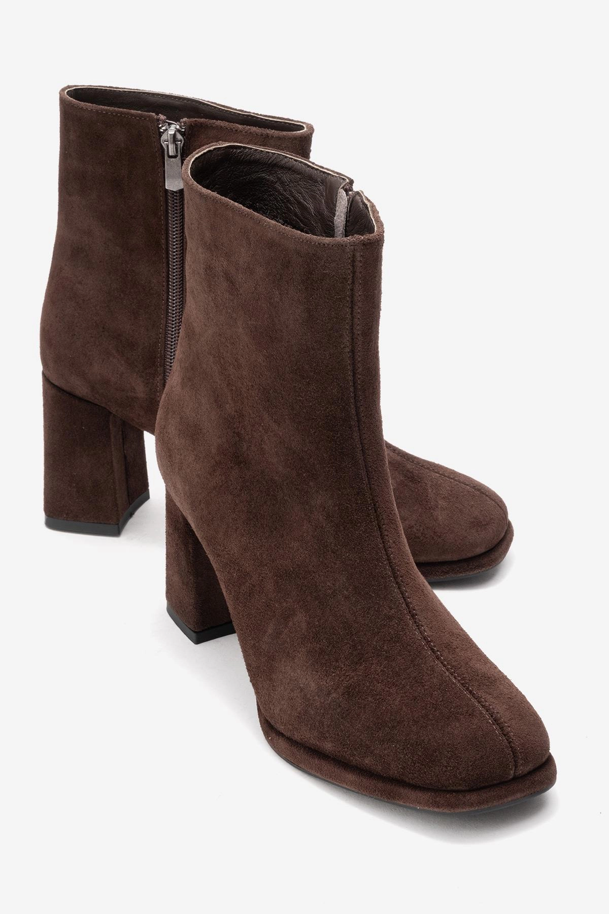 Forever & Always Womens Napoli Leather Block Heel Boot