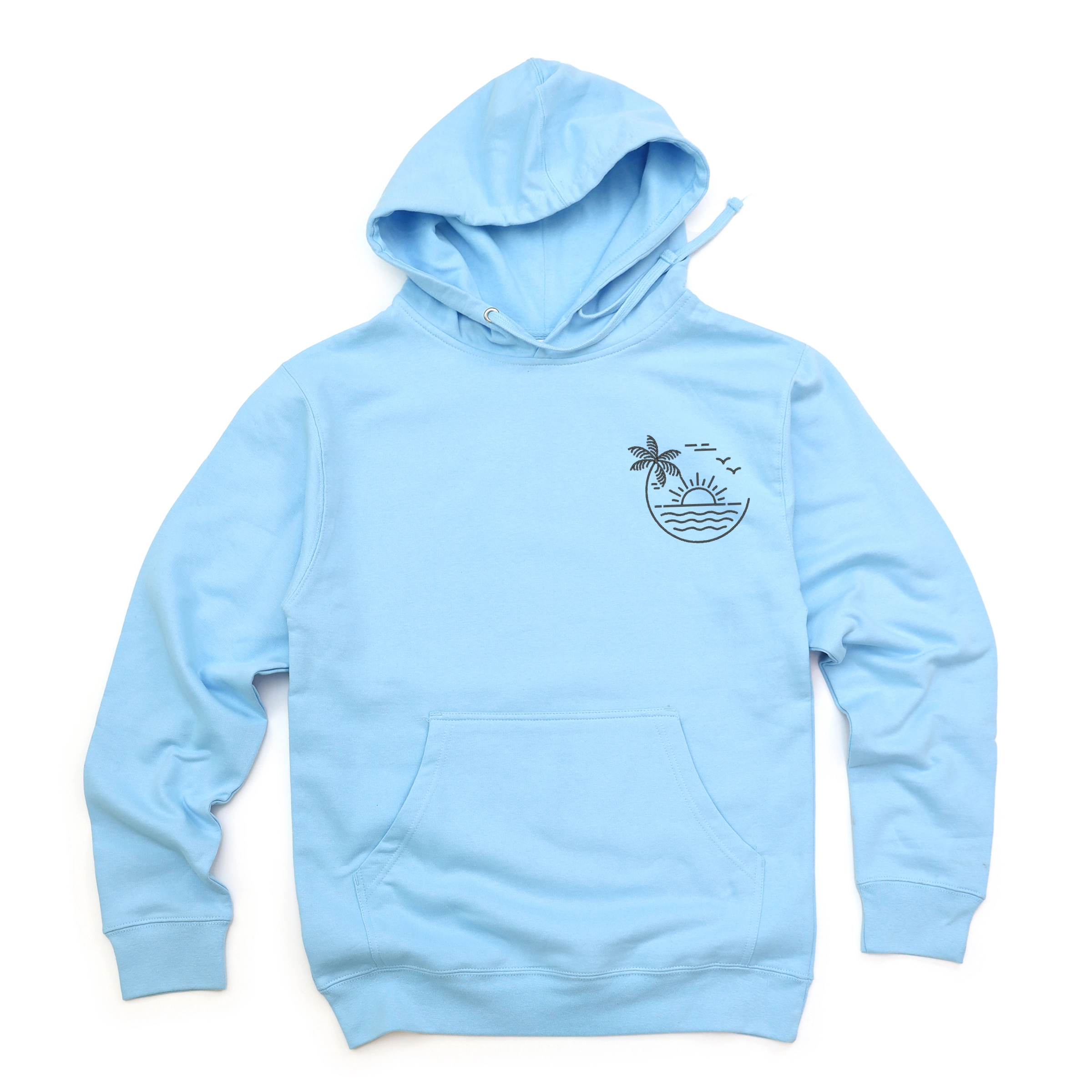 Simply Sage Market - Embroidered Beach Sunset Women's Graphic Hoodie