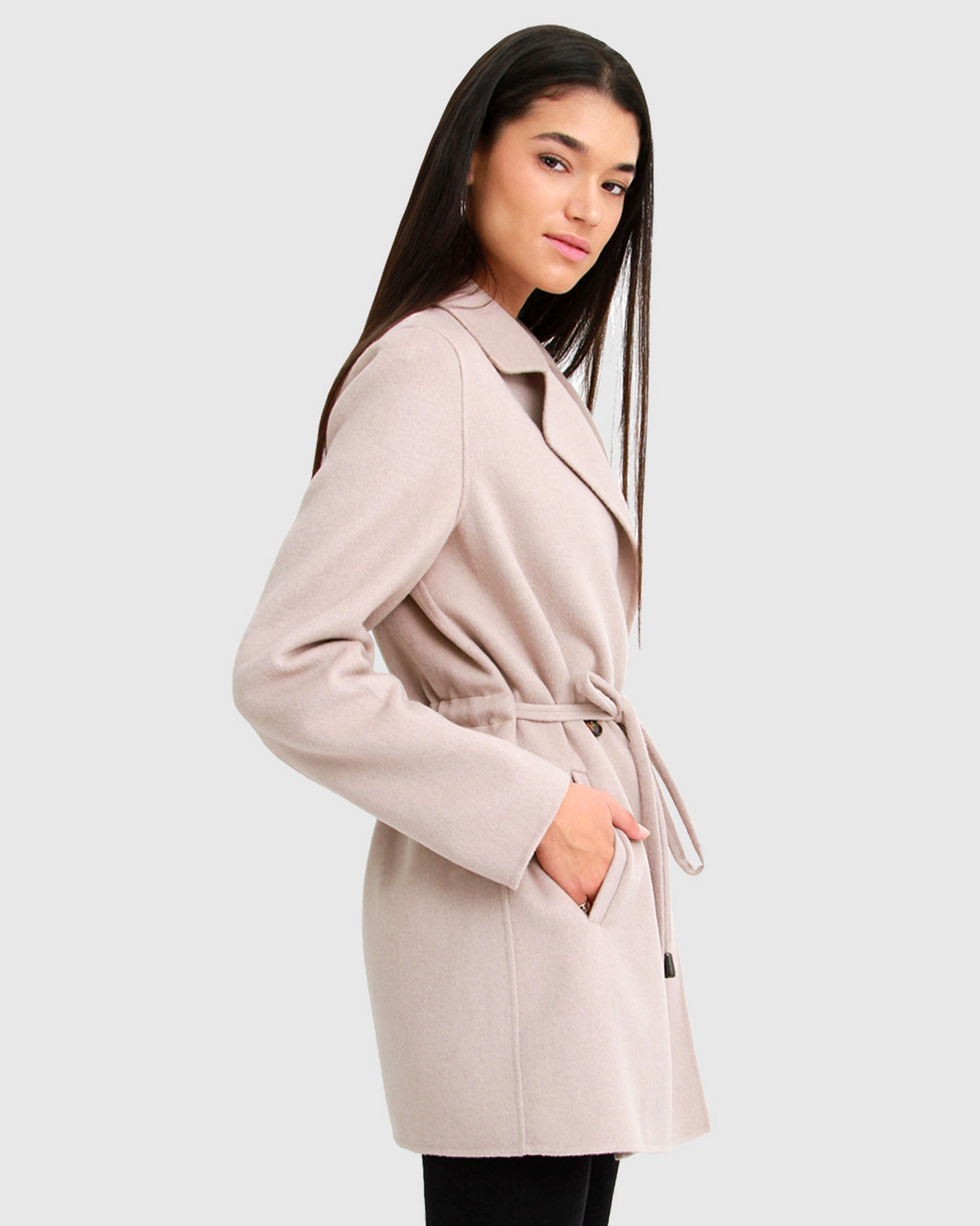 Belle & Bloom Womens Electric Feel Drawstring Coat