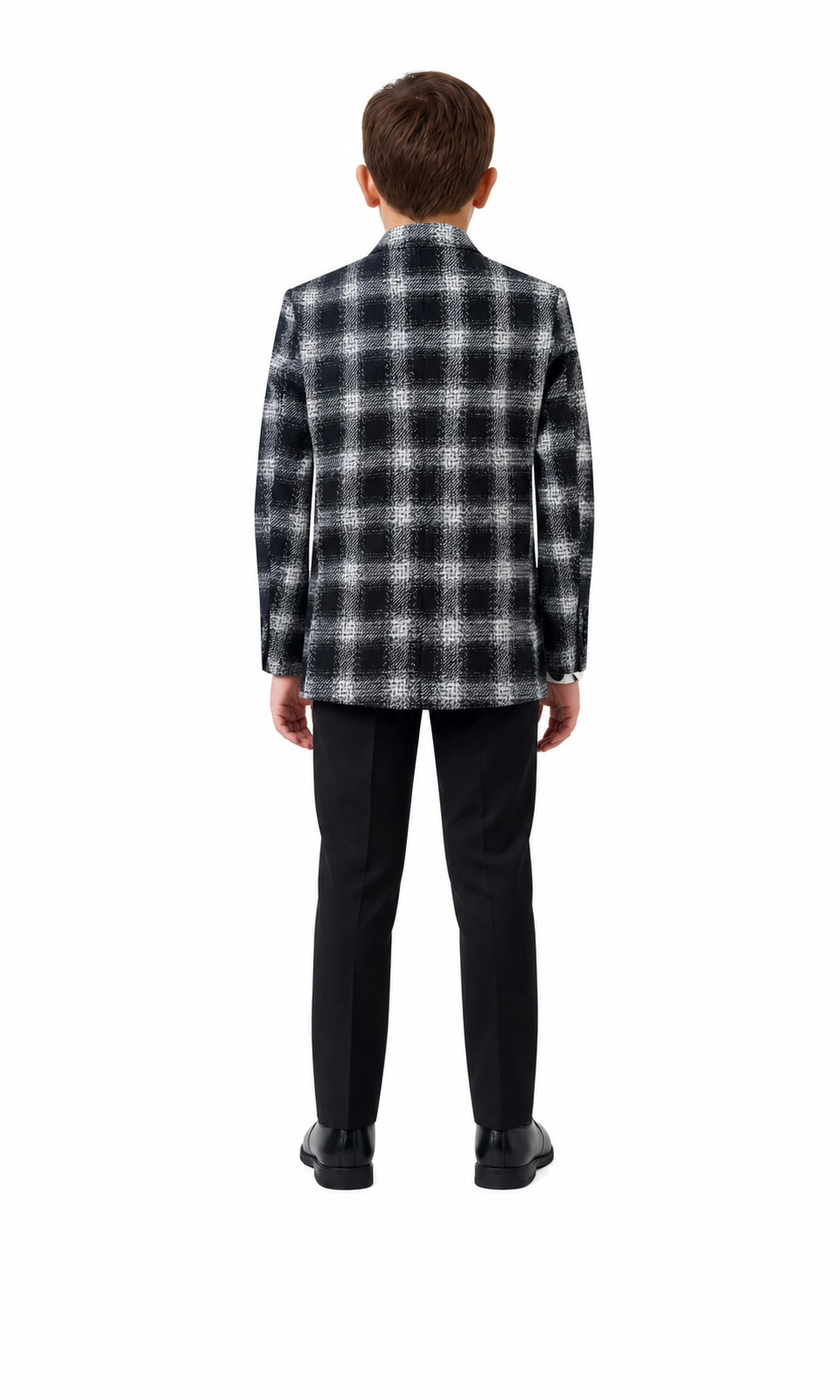 Elie Balleh Boys Slim Fit Checke Blazer
