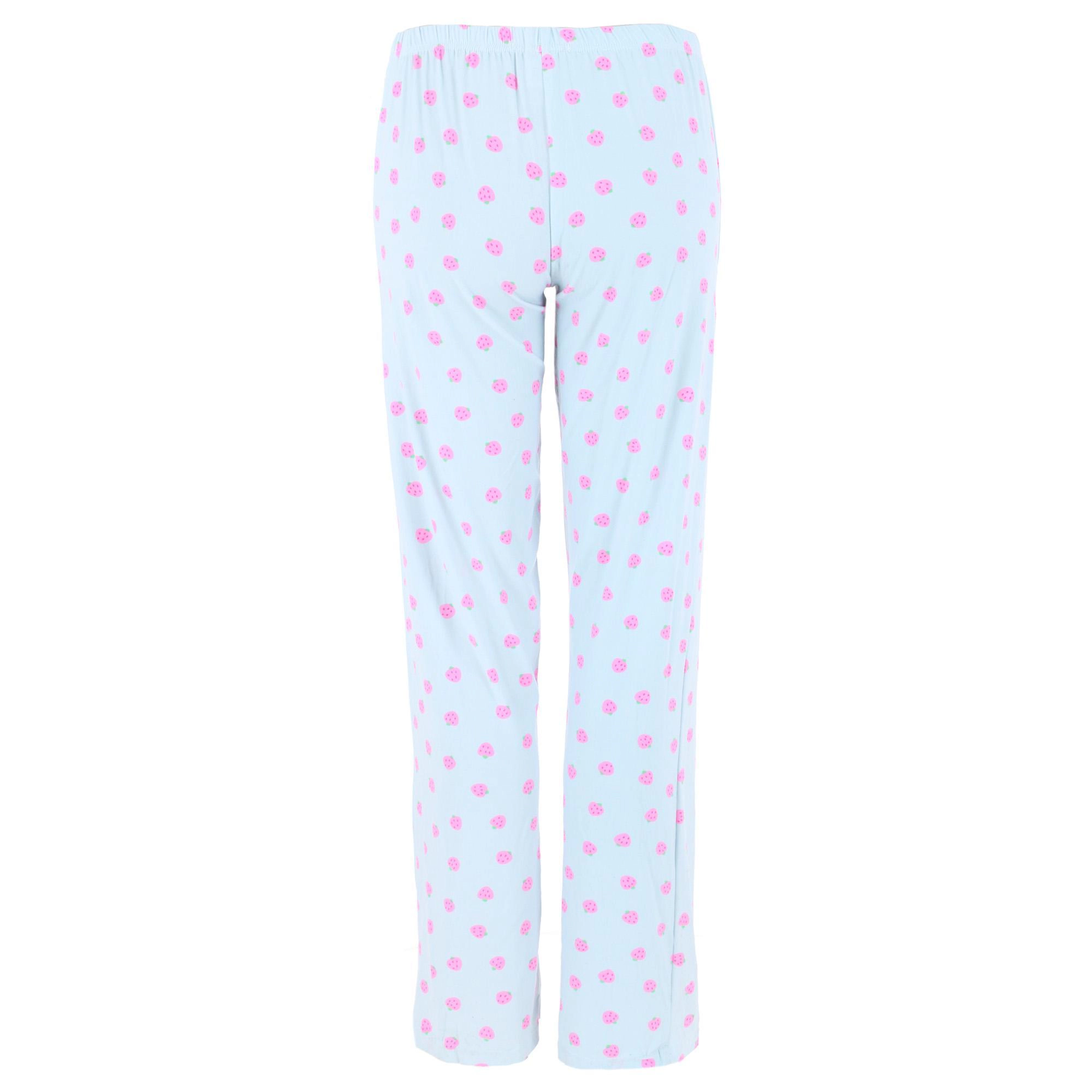 CTM Women'a Strawberry Lightweight Pajama Pants by Not A Morning Person