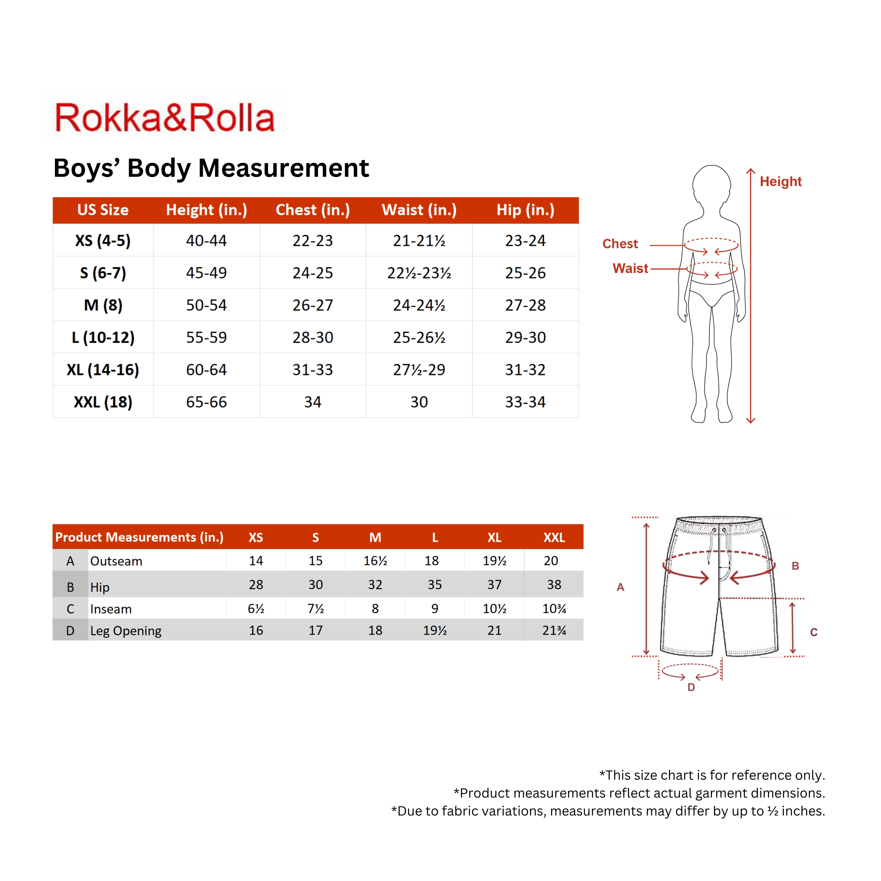 Rokka&Rolla Little & Big Kid Boys Stretch Lined Swim Trunks
