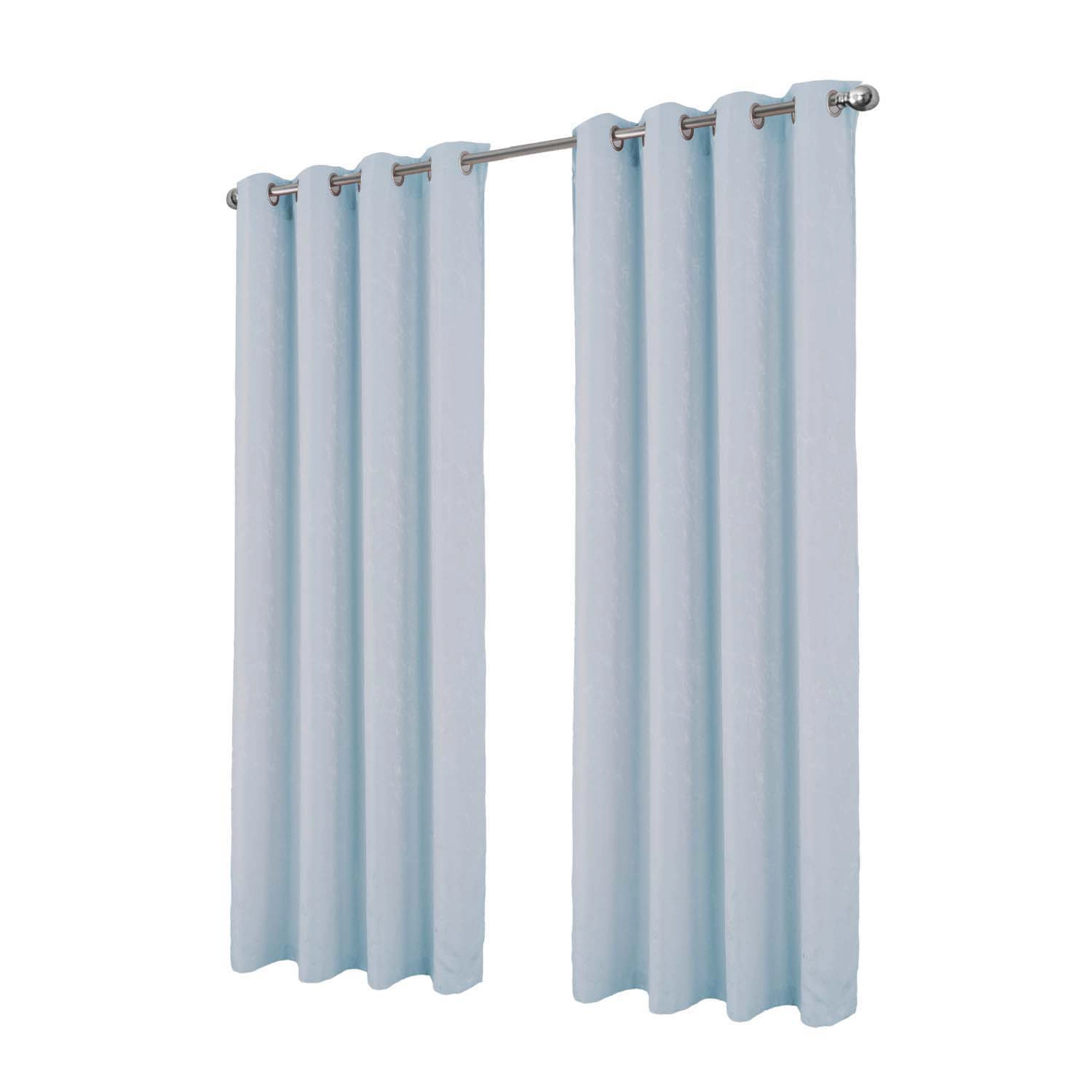 RT Designer Collection Cosmo Shimmer Jacquard Grommet Curtain Panel 54" x 84" Silver