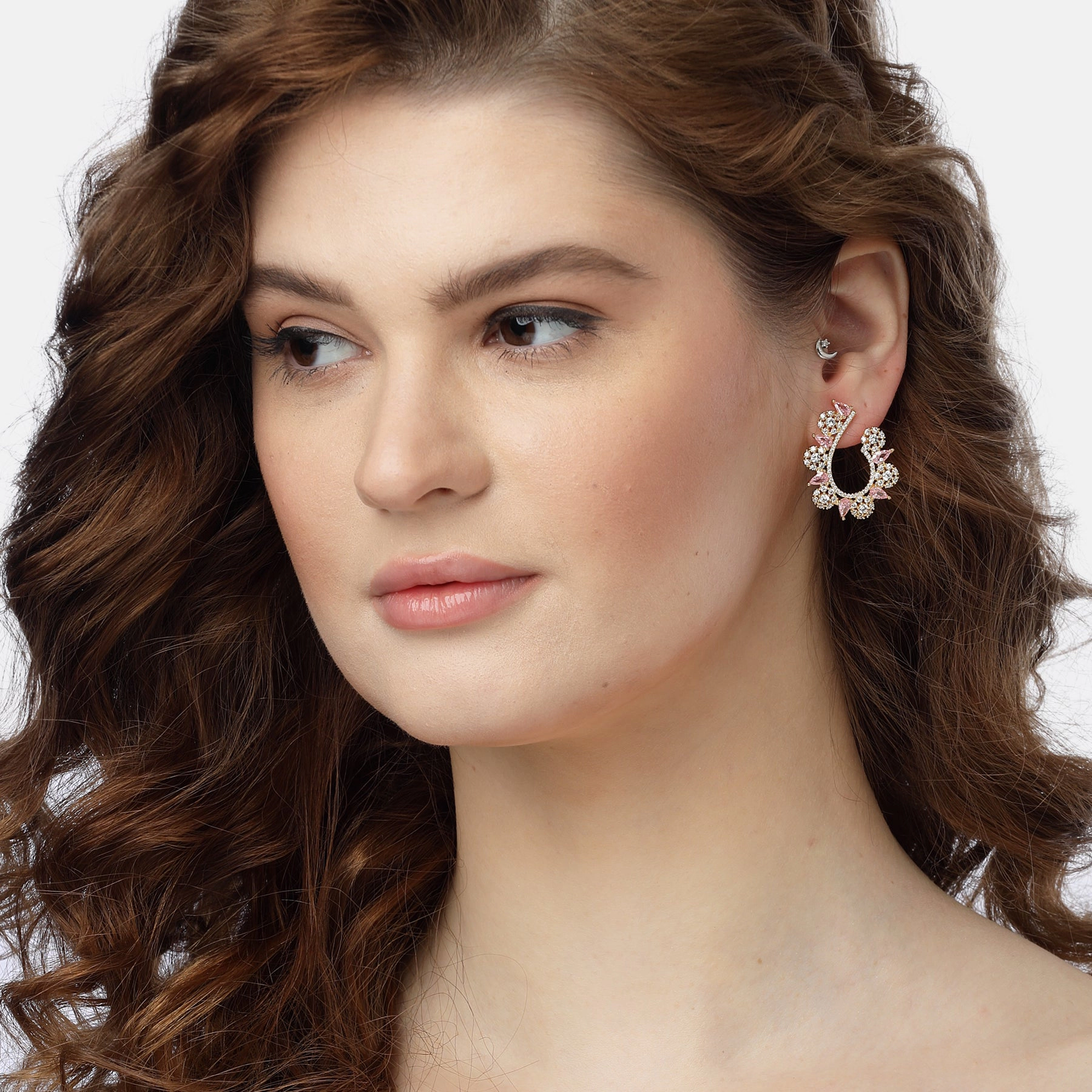 AGP PARIS Womens Twirling Petal Earrings
