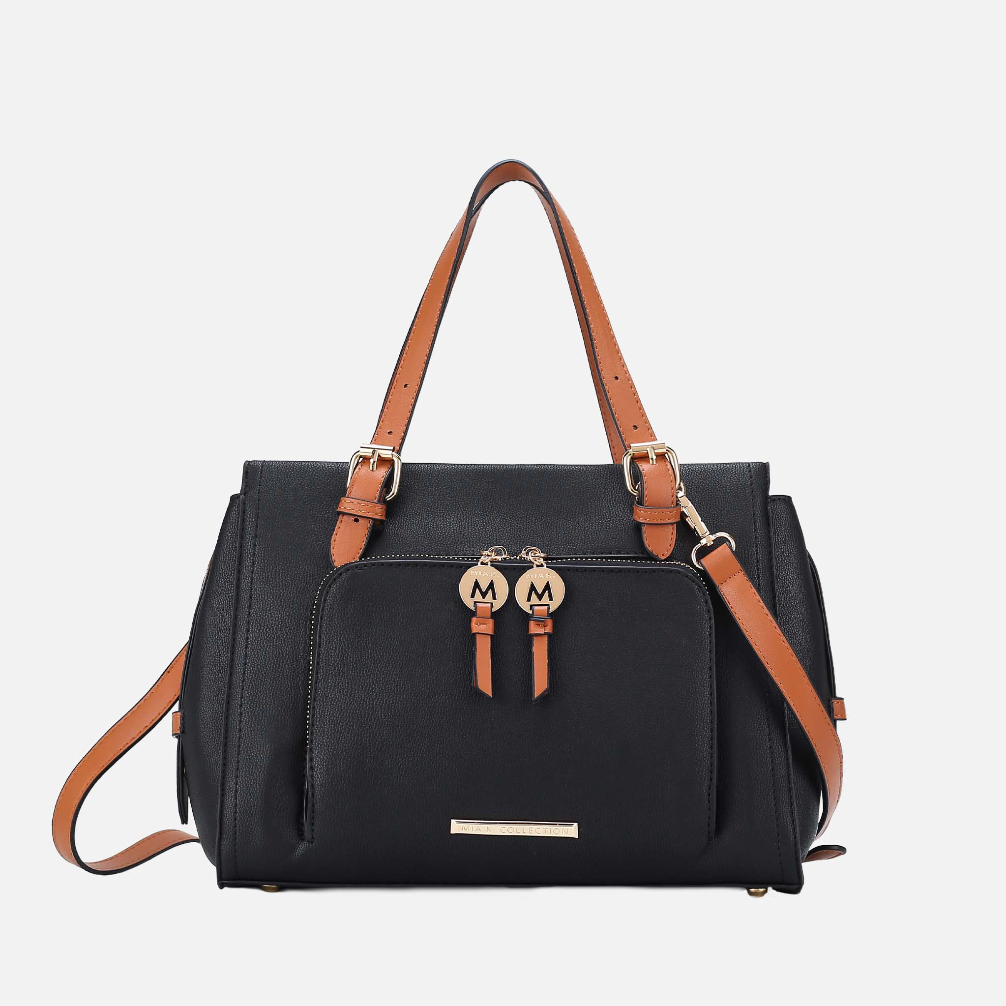 Mia K Collection Elise Women’s Vegan Leather Color-Block Satchel