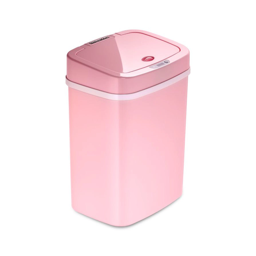 Ninestars Rectangular 3.2-Gallon Plastic Motion Sensor Trash Can