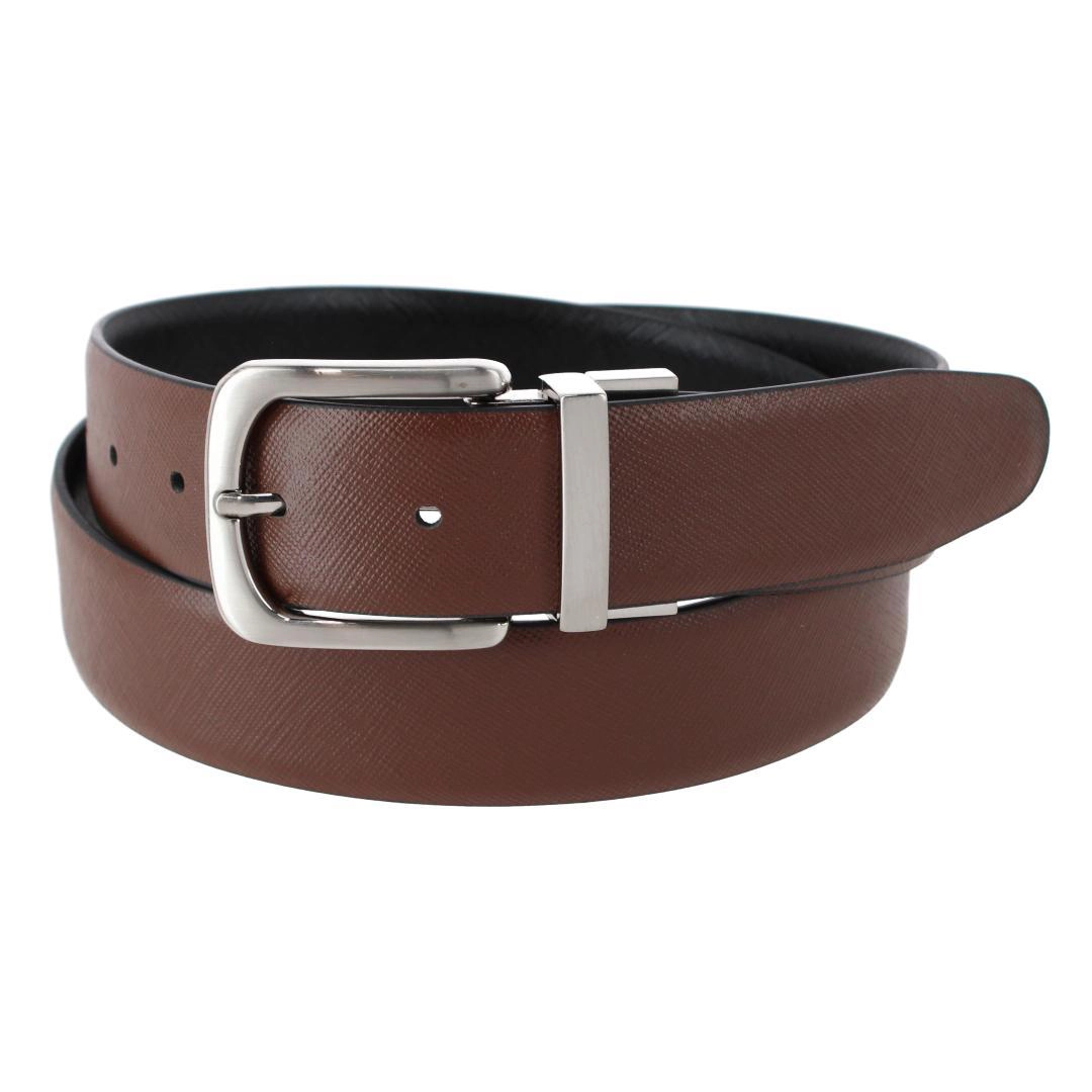 Stone Mountain Men's 35mm Reversible Smooth Bonded Leather Dress Belt