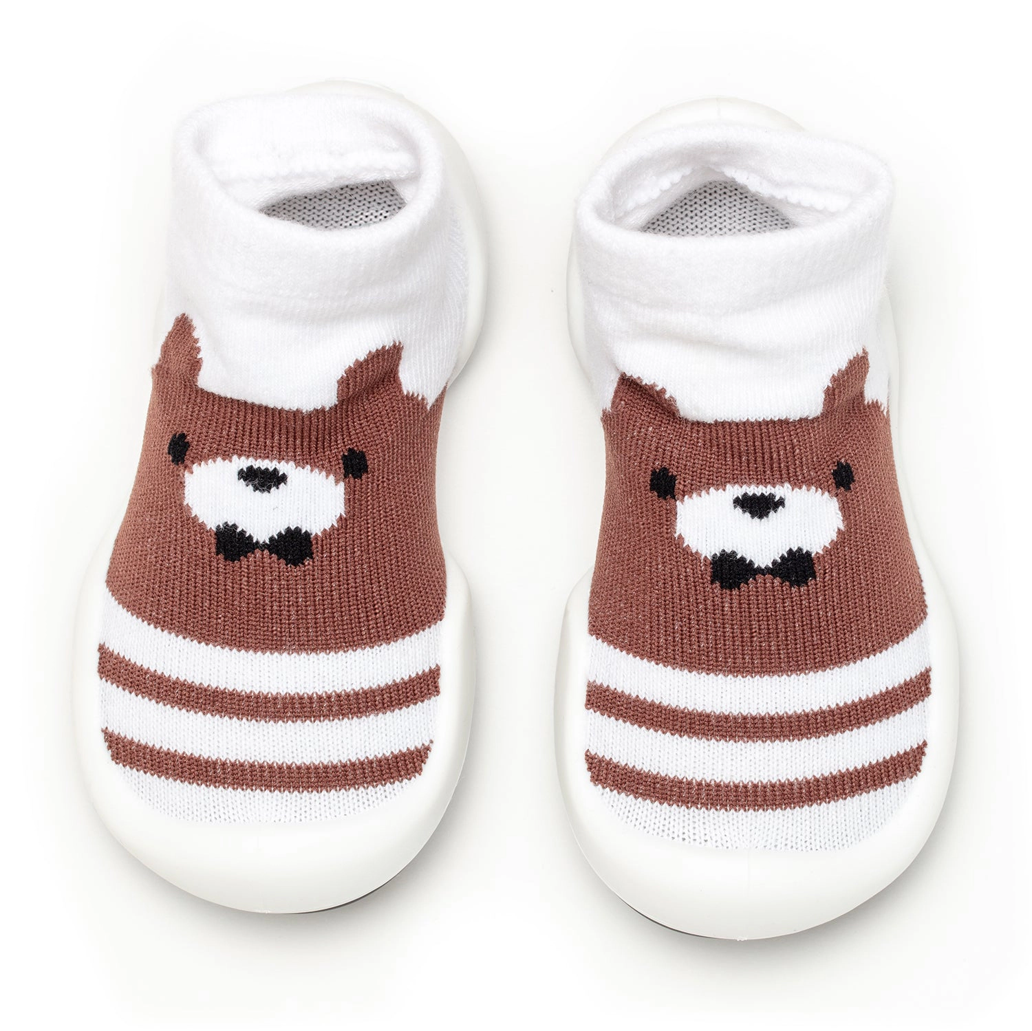 Komuello Toddler Boy First Walk Sock Shoes Big Bear