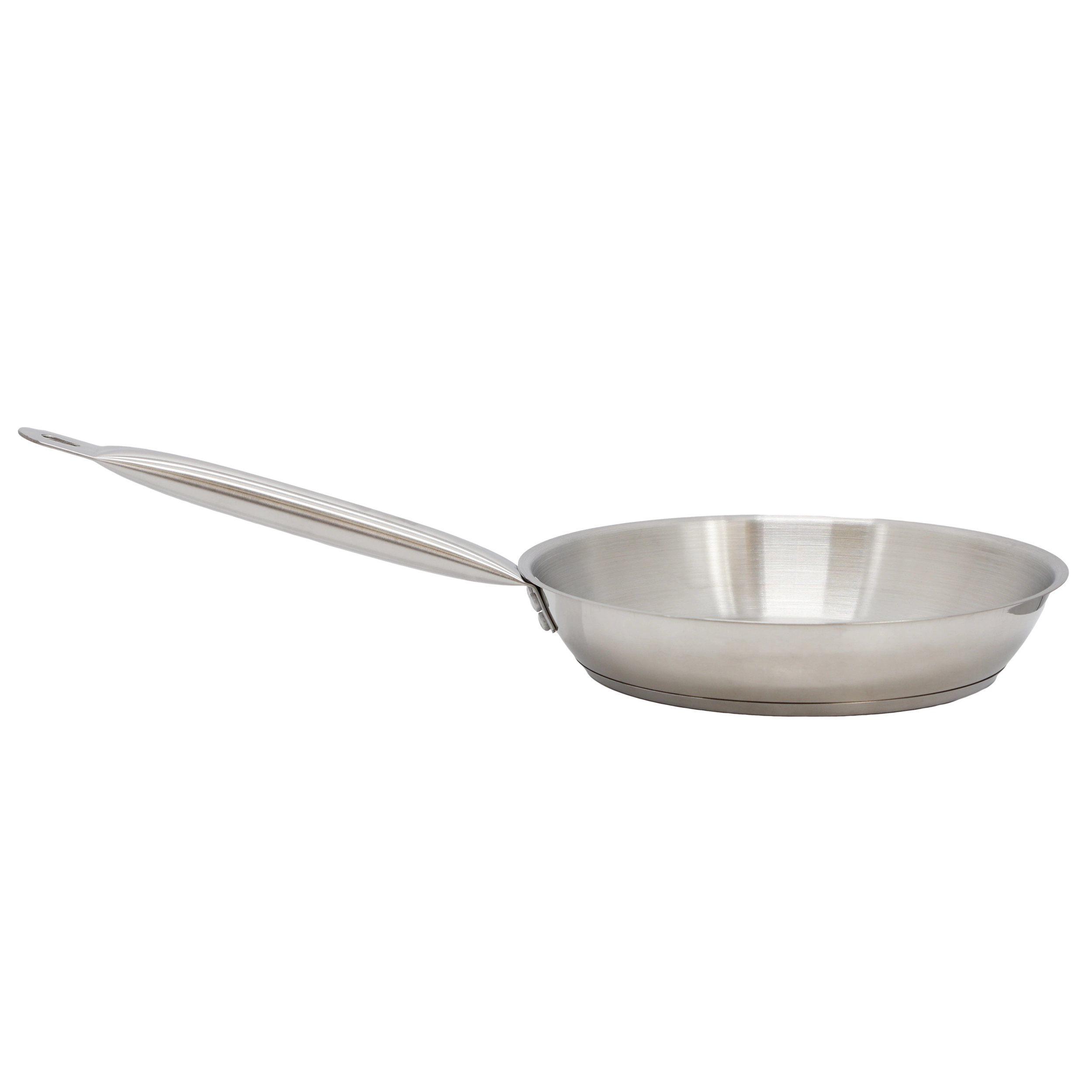 MegaChef Professional Kitchen 11 Inch Round Stainless Steel Fry Pan in Silver