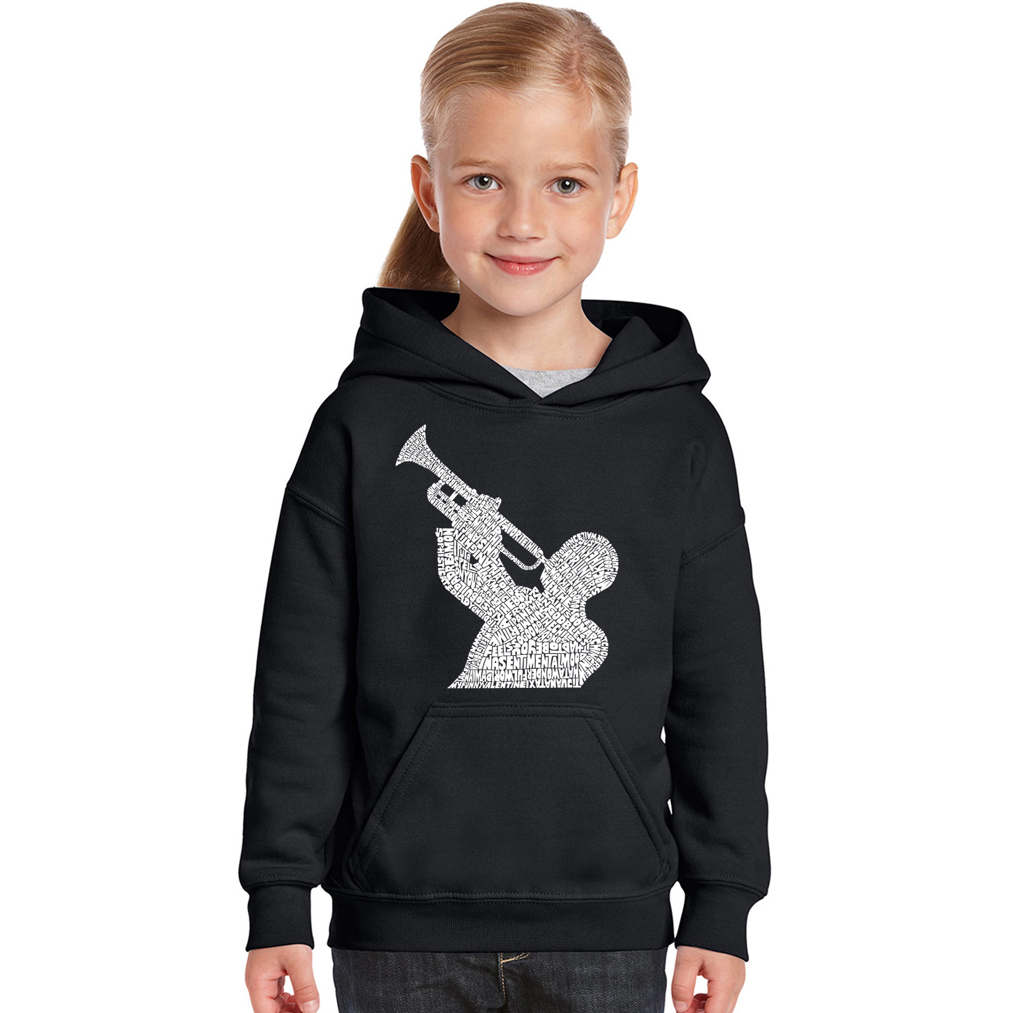 LA Pop Art Girls Word Hoodie - All Time Jazz Songs
