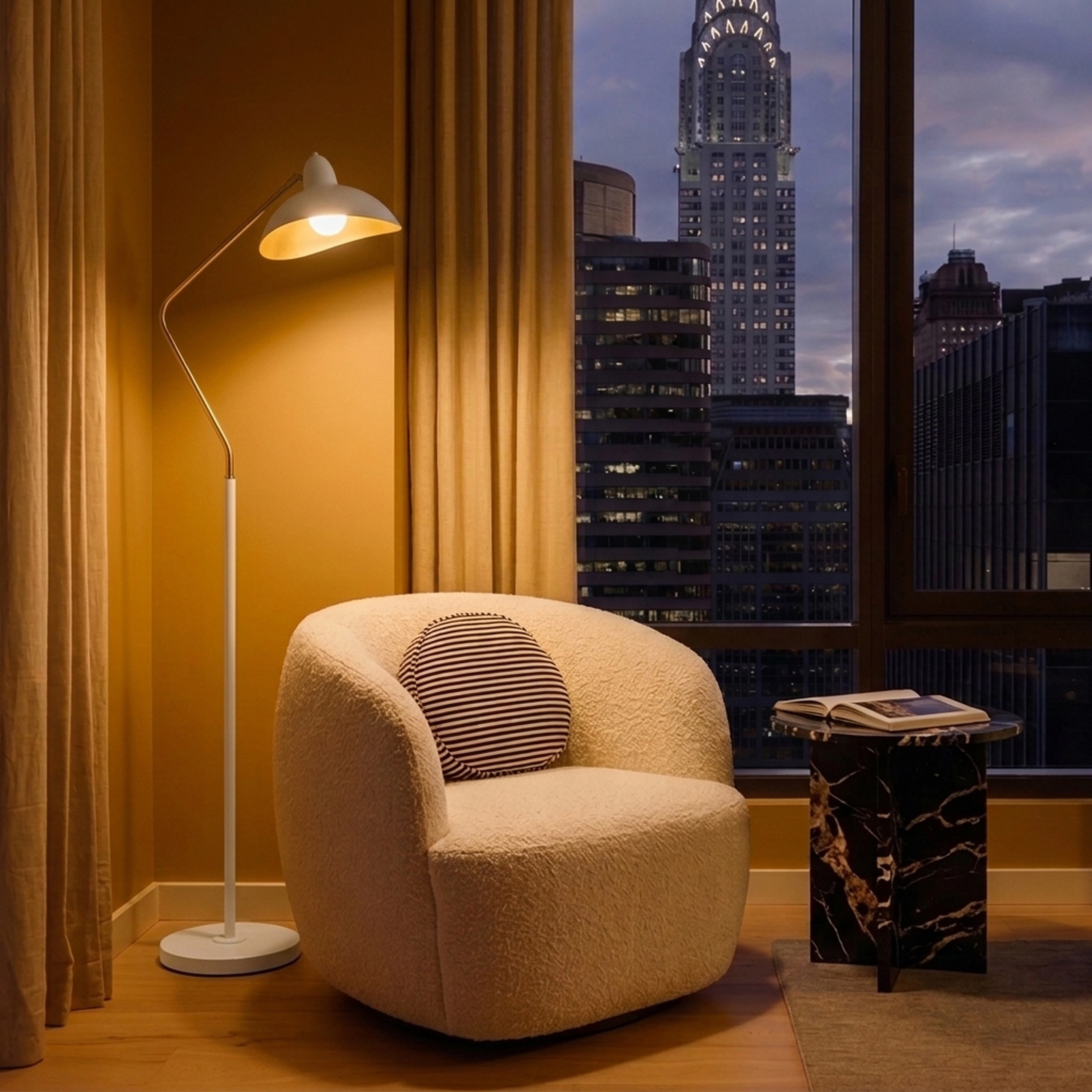 Brightech Swoop Adjustable LED Floor Lamp
