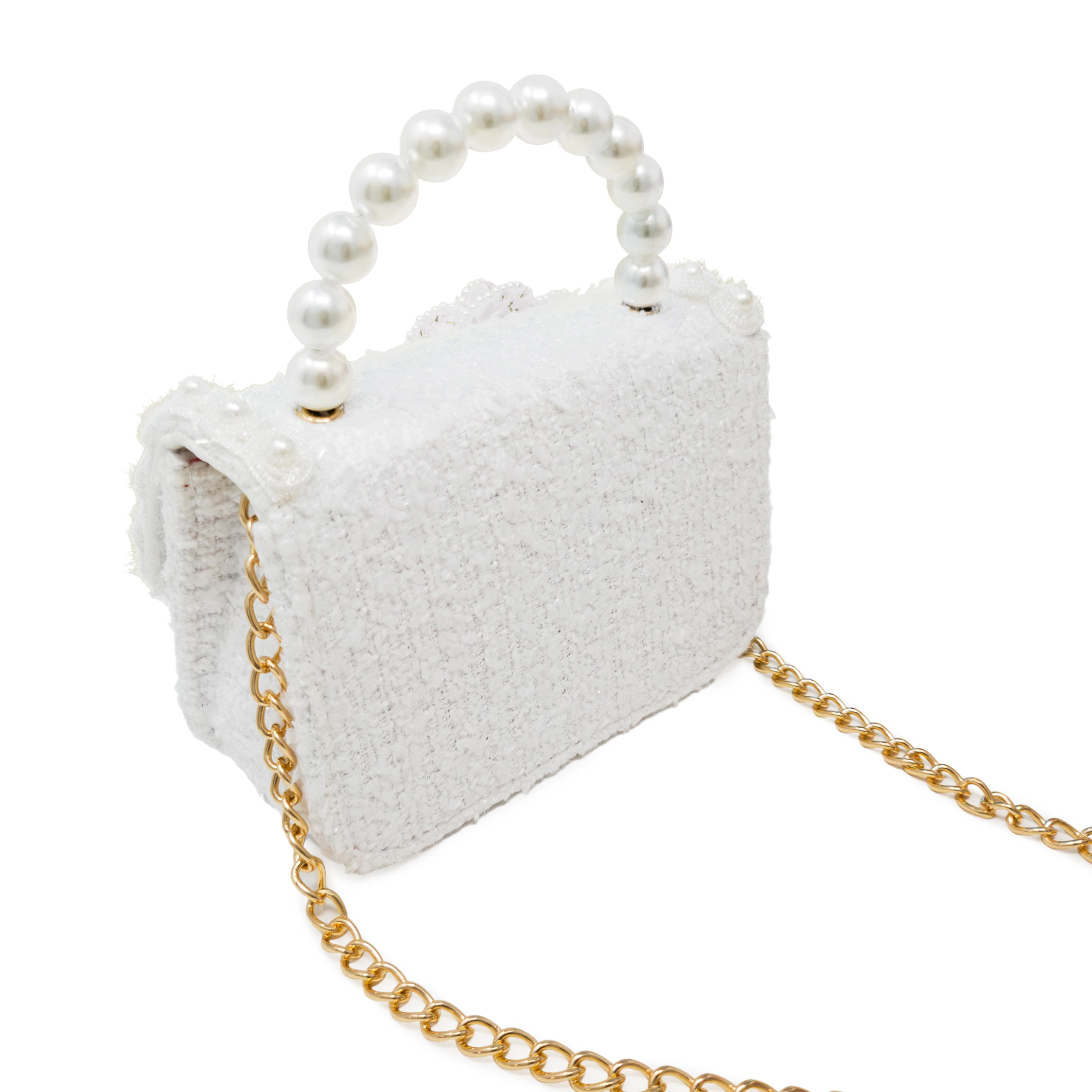 Puttisu Kids Royal Camellia Tweed Handbag