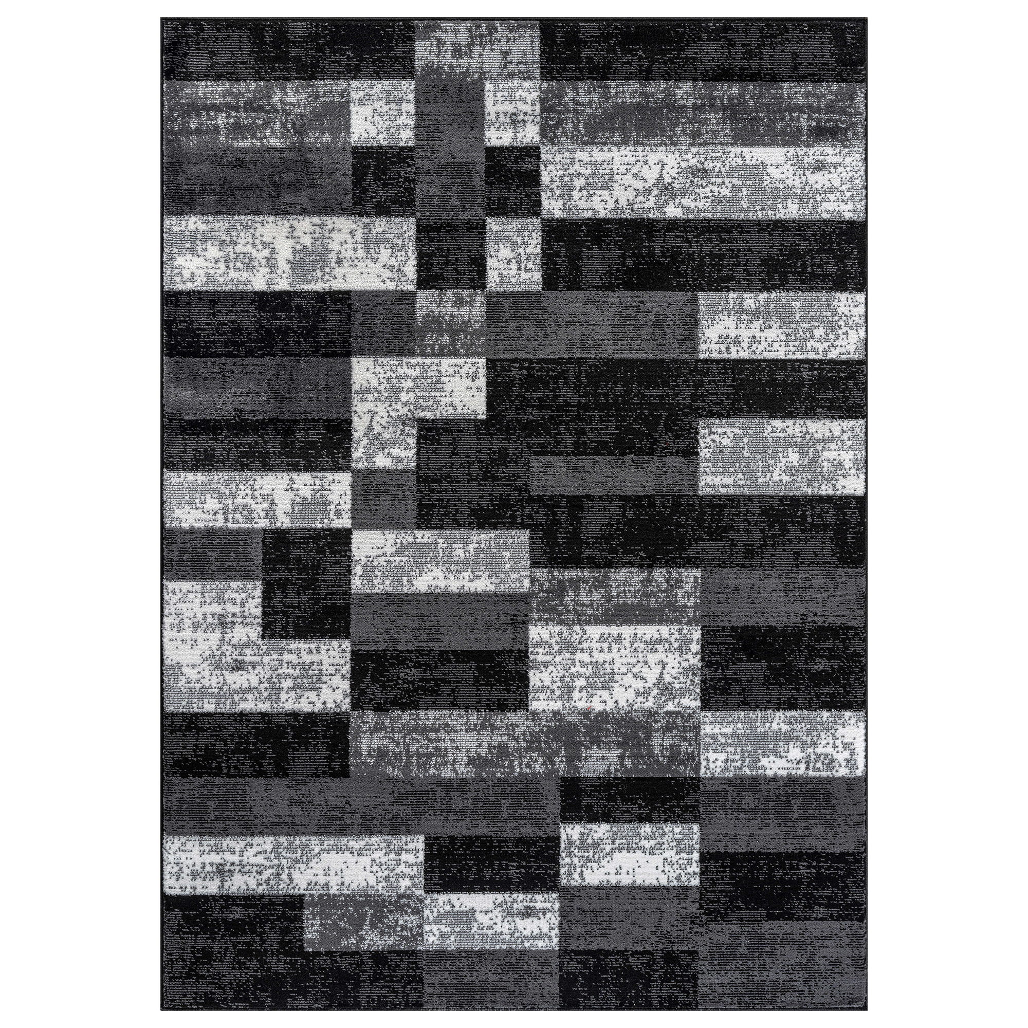 World Rug Gallery Modern Abstract Grid Indoor Area Rug
