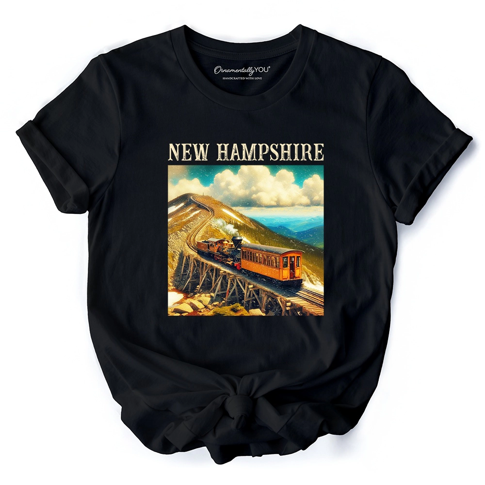 OrnamentallyYou Unisex Scenic New Hampshire Mount Washington Cog Railway T-Shirt