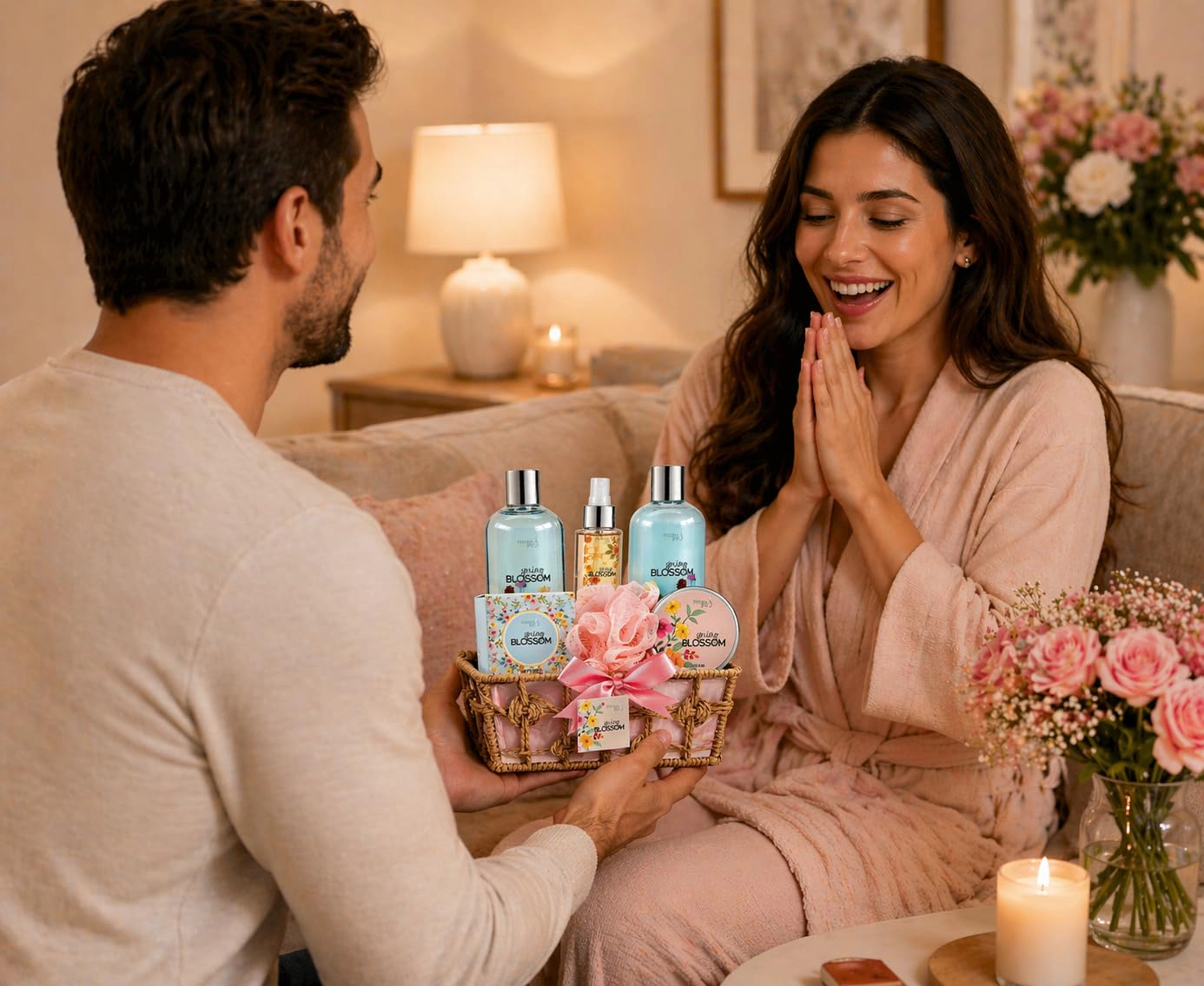 Freida and Joe  Women Spring Blossom Spa Gift Basket For Mom