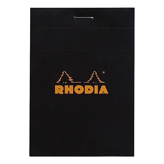 Rhodia Staplebound Notepad - Graph 80 Sheets - 3 x 4 - Black Cover