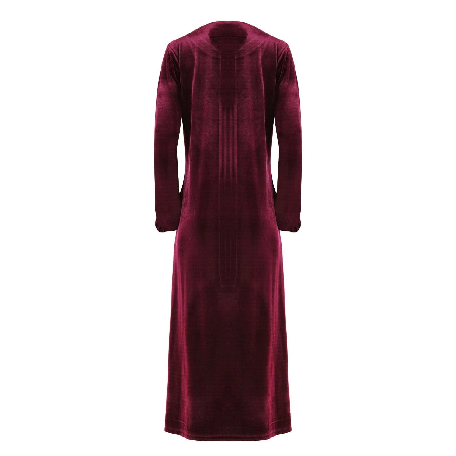 MeMoi Women's Velour Zippered Front Full Length Lounger Gown