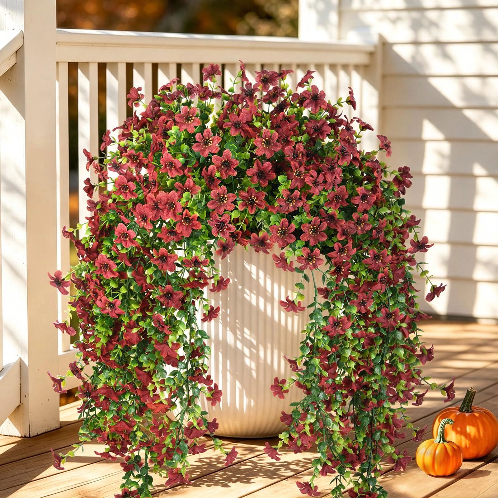 PUPWE Artificial Fall Flowers For Outdoor Decoration
