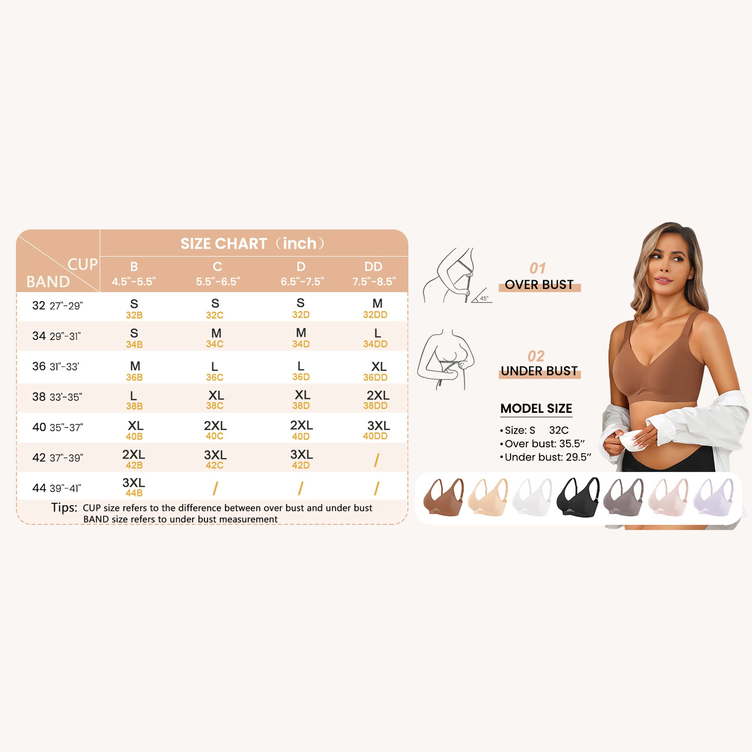 Avidlove Women's Seamless Wireless Full Coverage Padded Bra