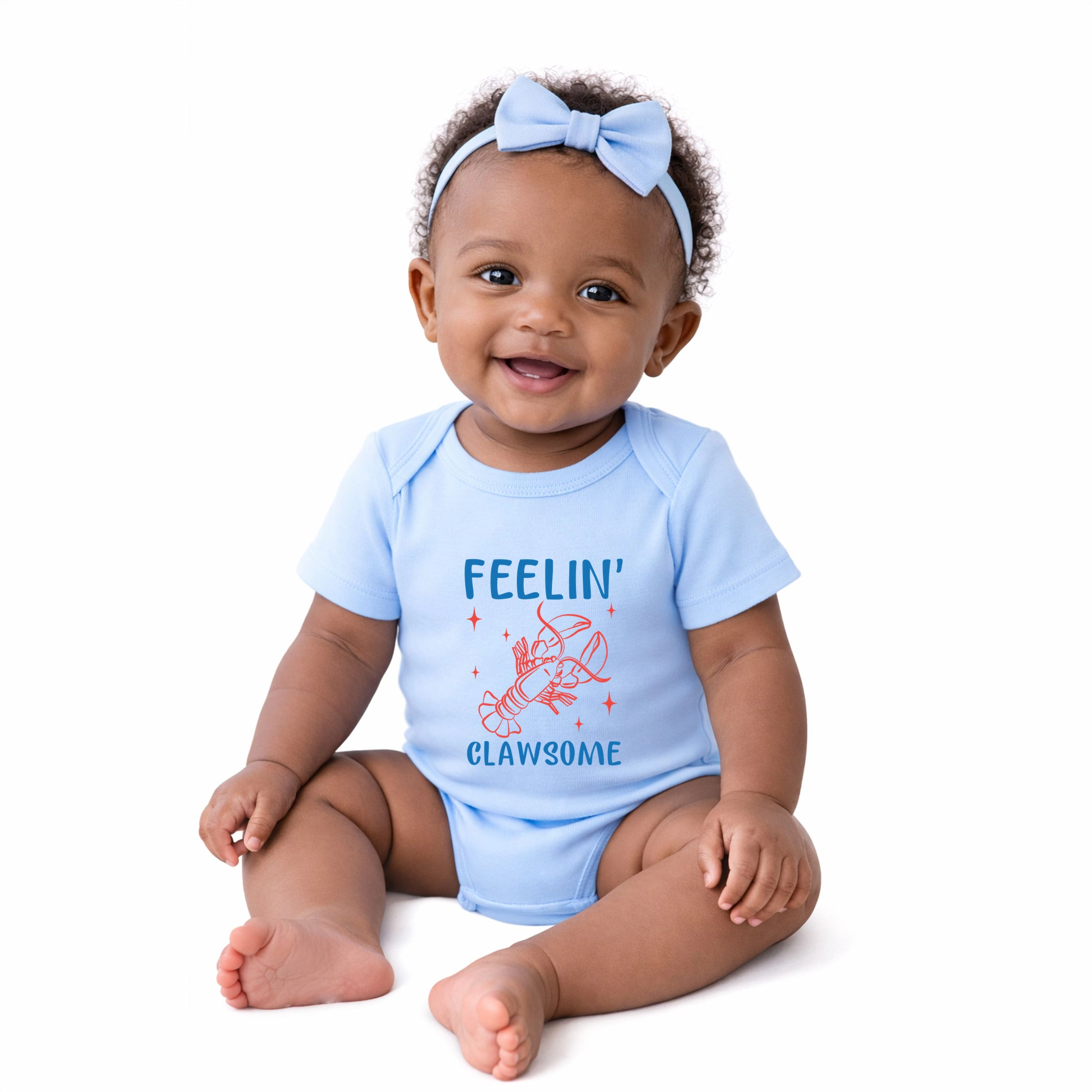 The Juniper Shop - Feelin' Clawsome Lobster Baby Short Sleeve Graphic Bodysuit