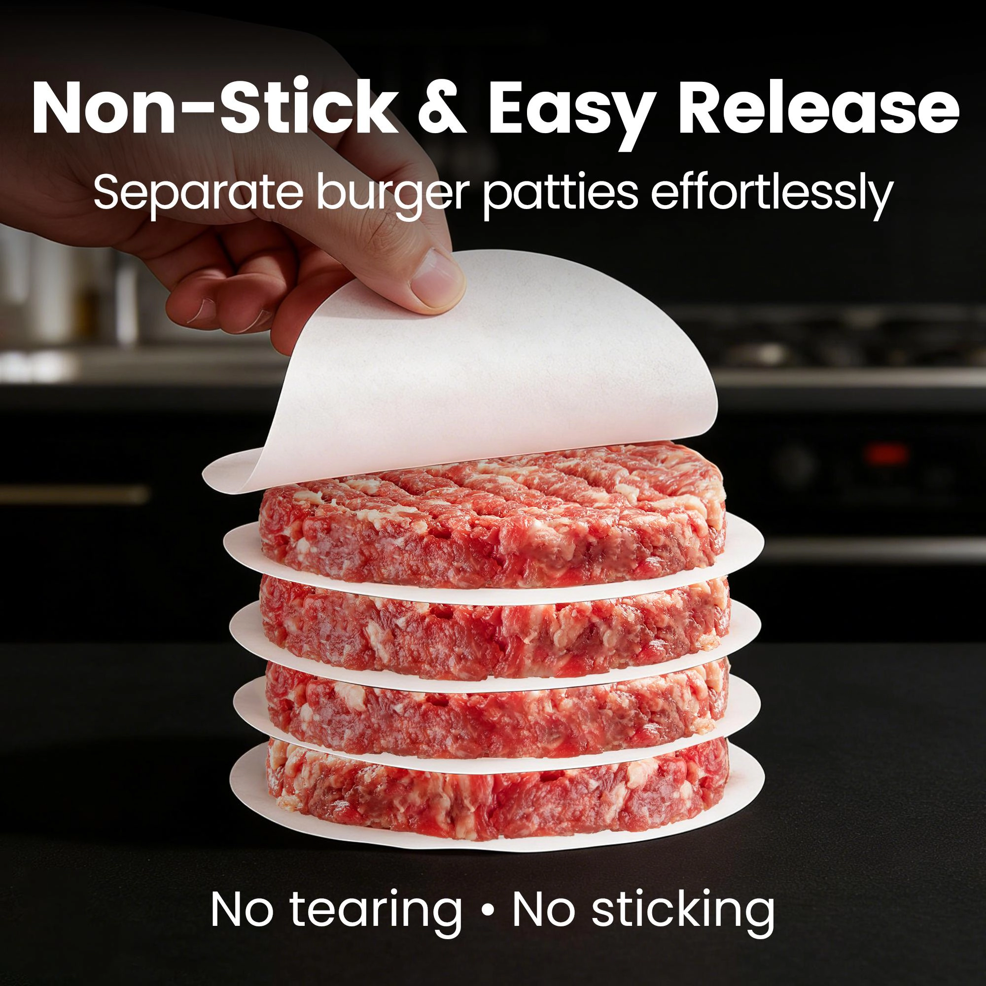 Gourmet Easy Parchment Paper Rounds, 50 Sheets, Made for Our Patty Maker