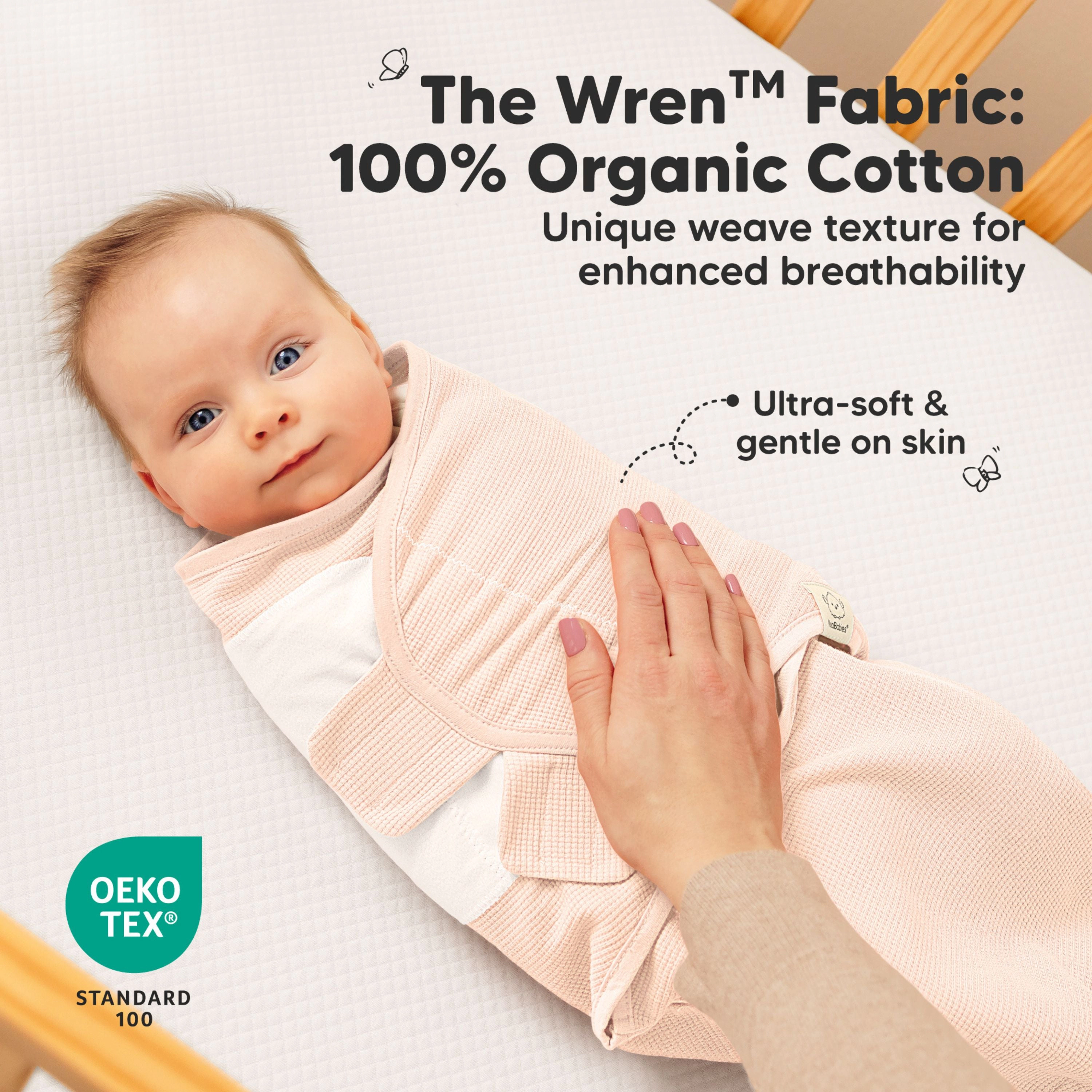 KeaBabies 3-Pack Soothe (Wren) Swaddle Wraps
