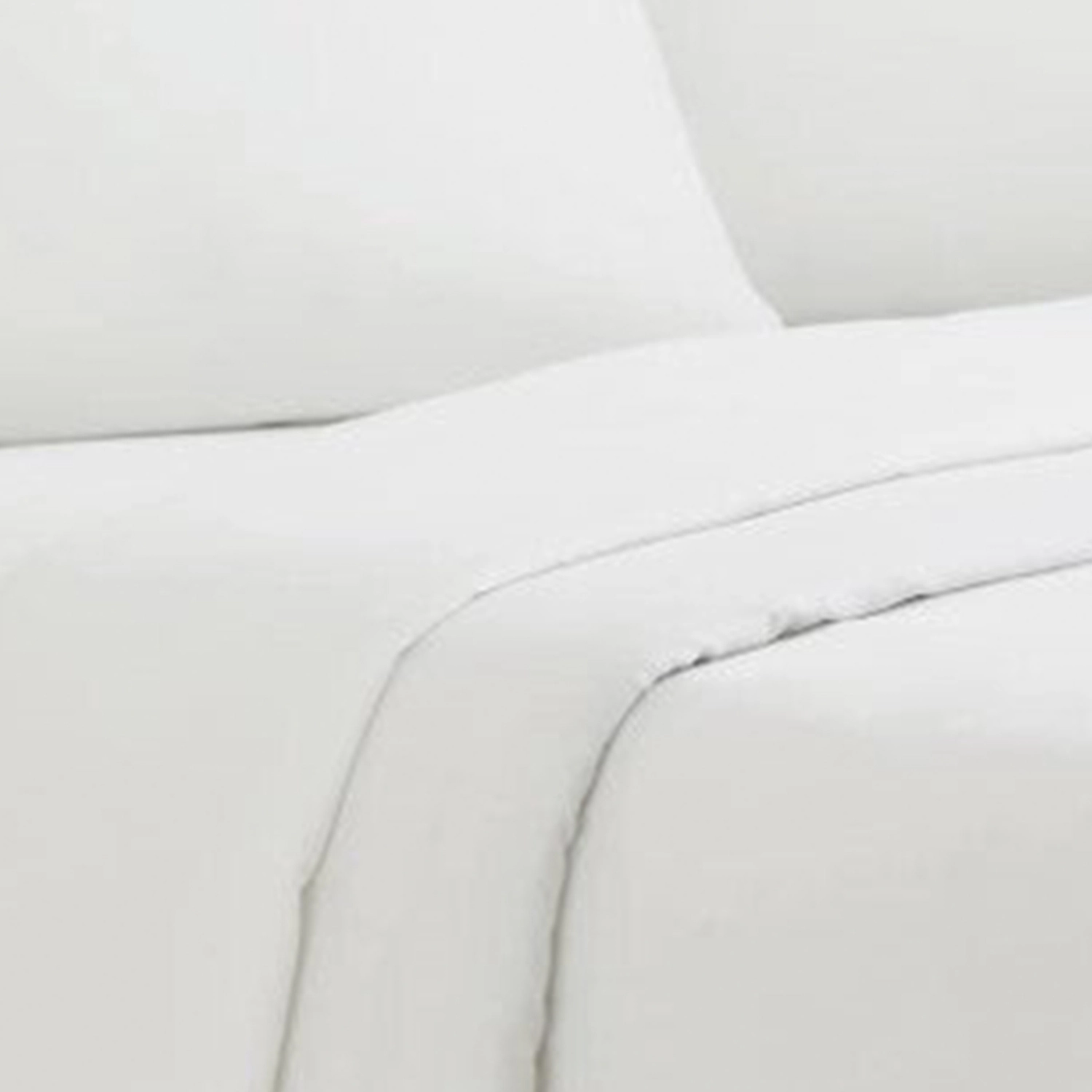 RT Designers Collection 300 TC 100% Organic Cotton Lightweight 4 Piece Solid Sheet Set King White